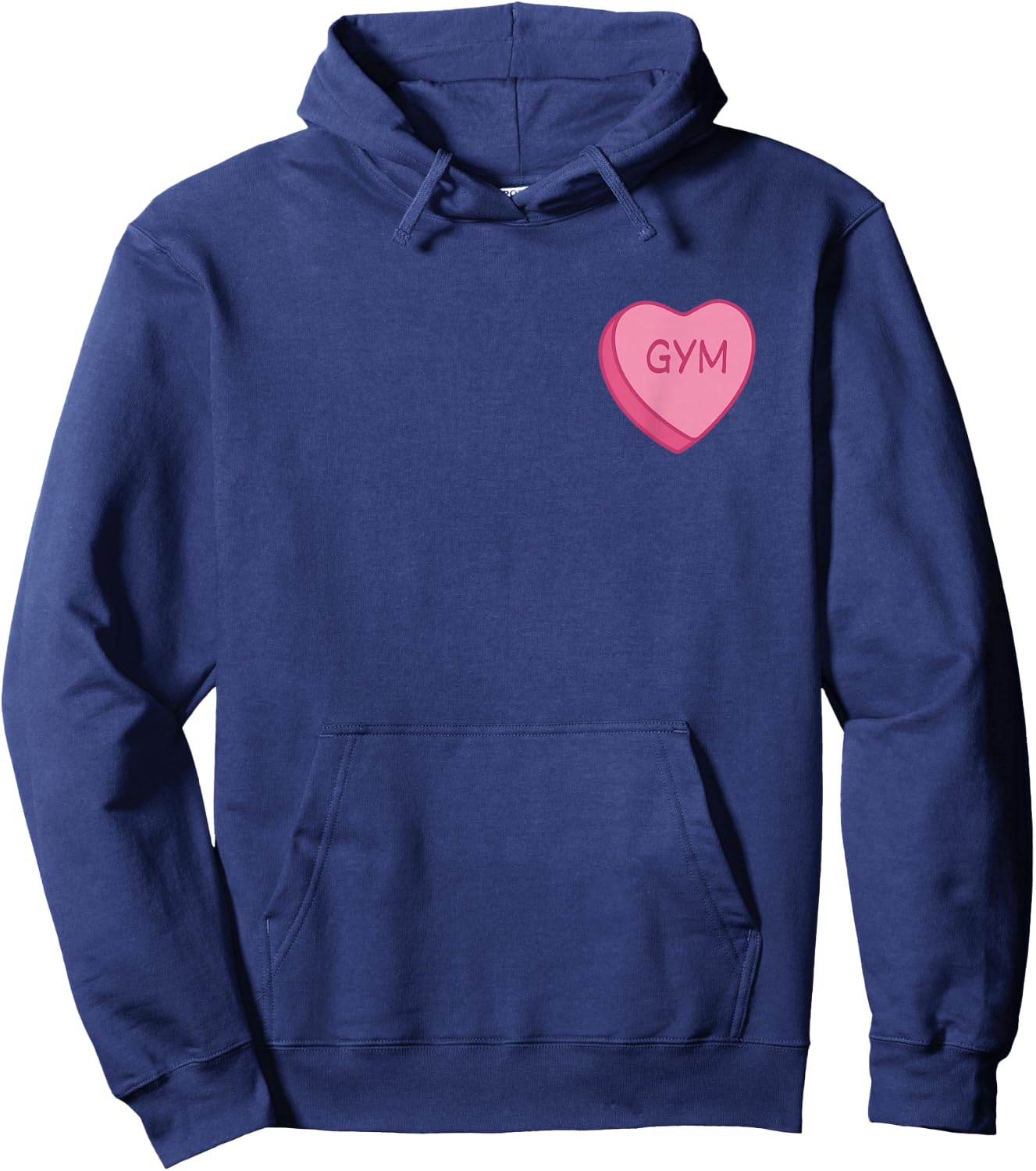 Valentine Gym Pump Cover Women Pink Cute Sweetheart Candy Hoodie - Hoodie | Navy