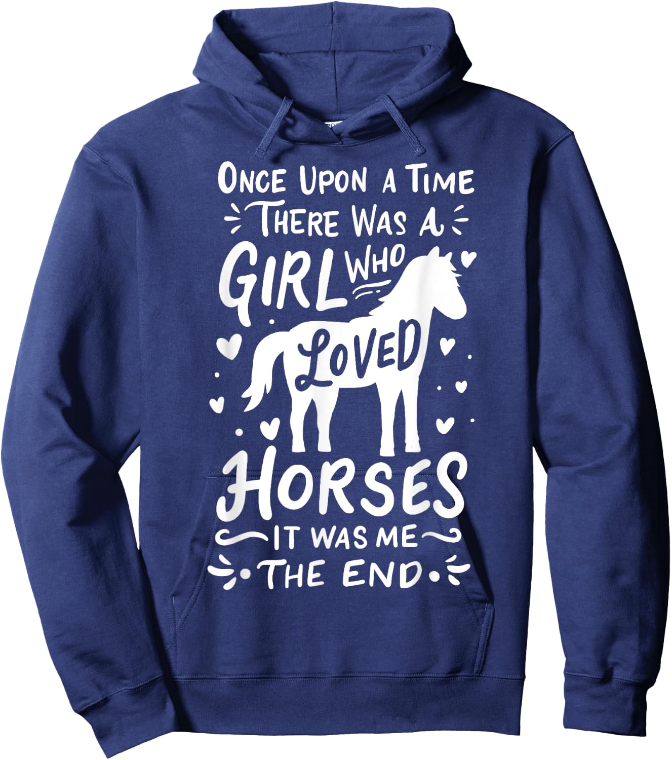 Horse Girl Horses Show Jumping Western Riding Barrel Racing Hoodie - Hoodie | Navy