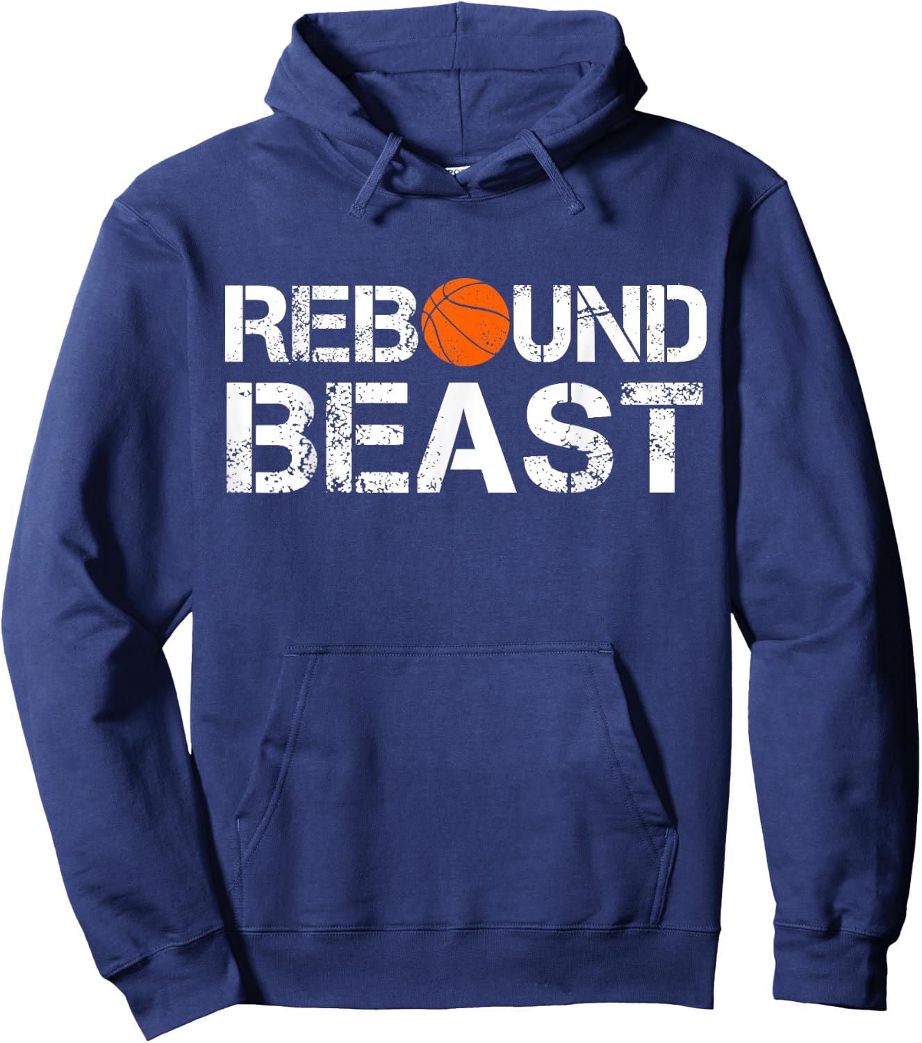 Rebound Beast Funny Basketball Men Boy Player saying Bball Hoodie - Hoodie | Navy
