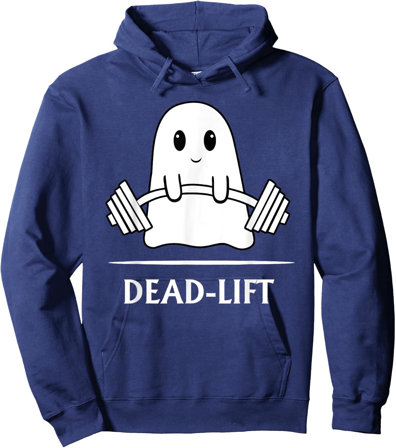 Ghost Dead-lift Weightlifting Fitness Gym Halloween 2023 Hoodie - Hoodie | Navy