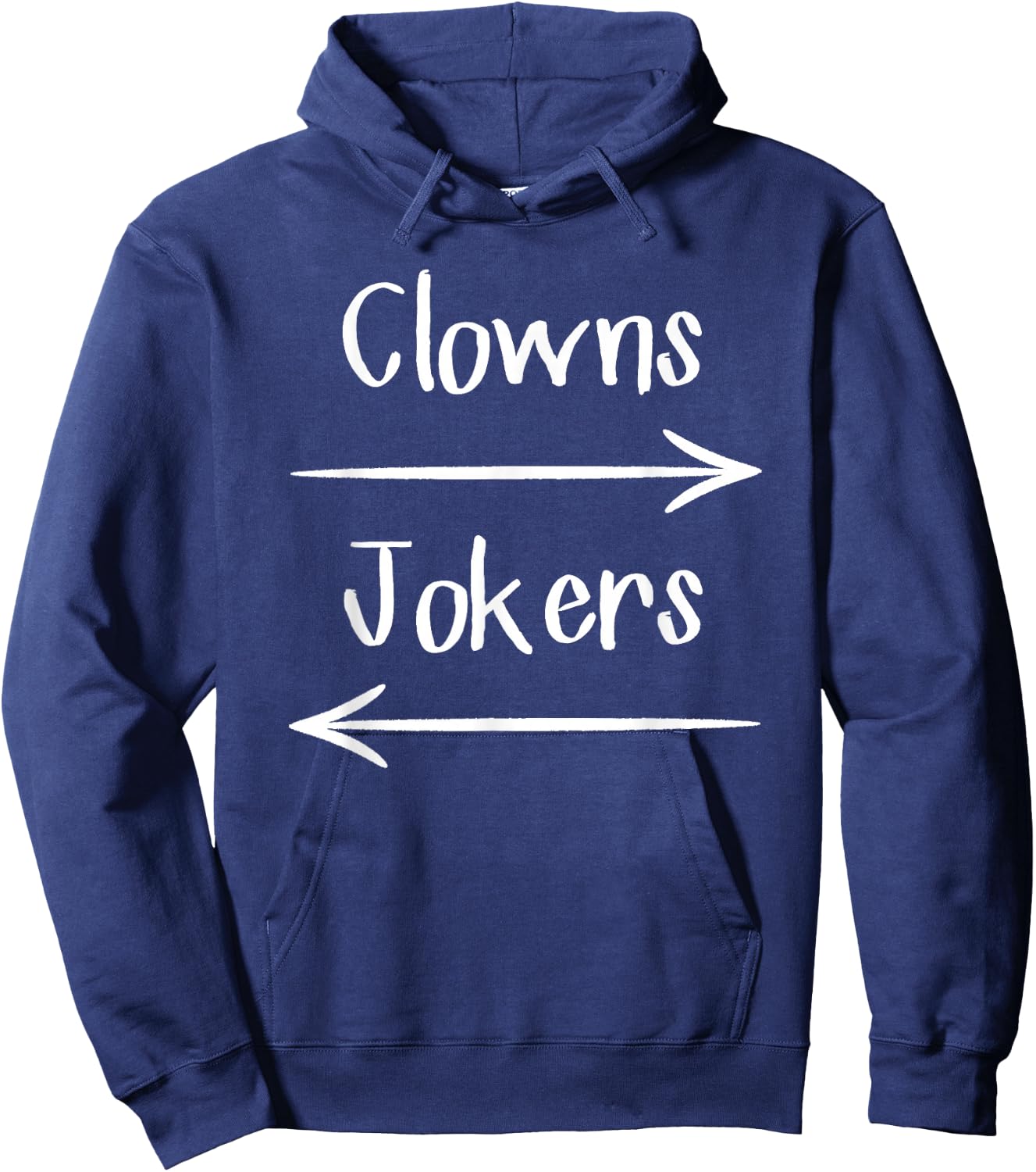 Clowns To The Left Jokers To The Right Arrow Hoodie - Hoodie | Navy