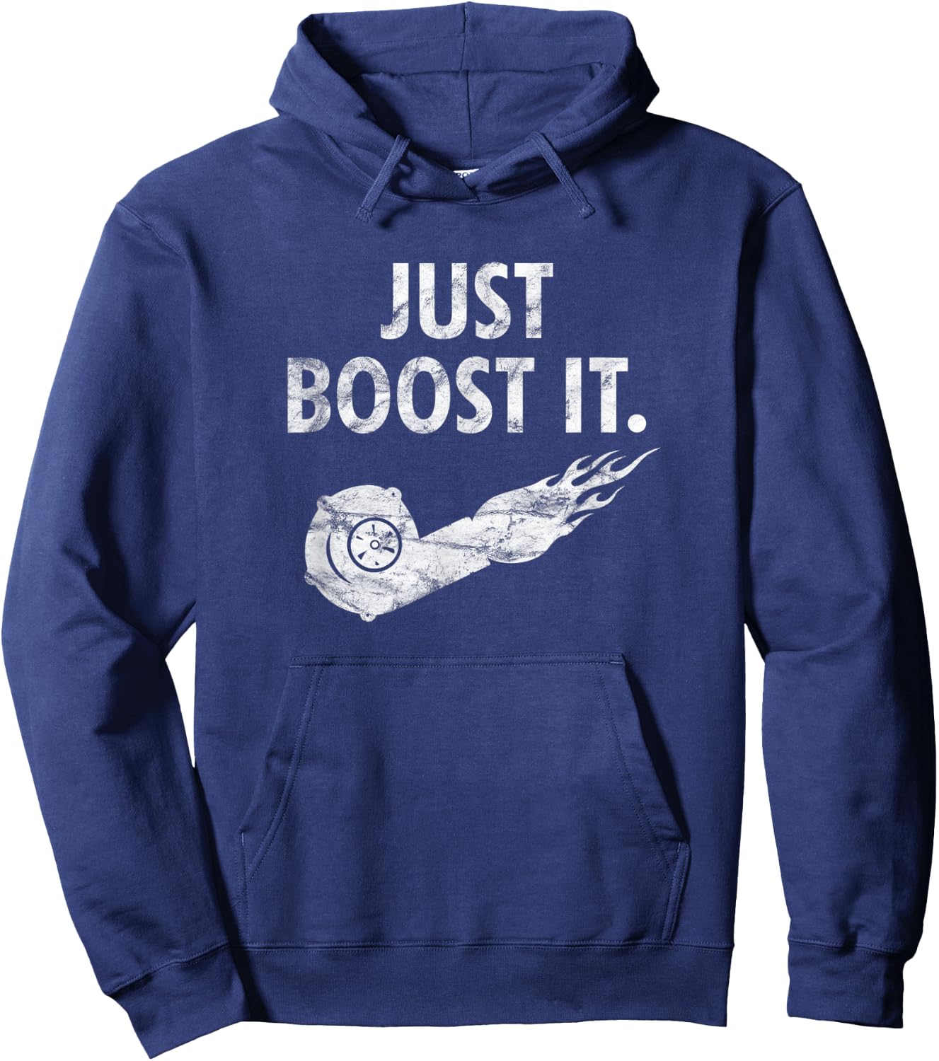 Just Boost it Vintage Turbo Hoodie - Hoodie | Navy
