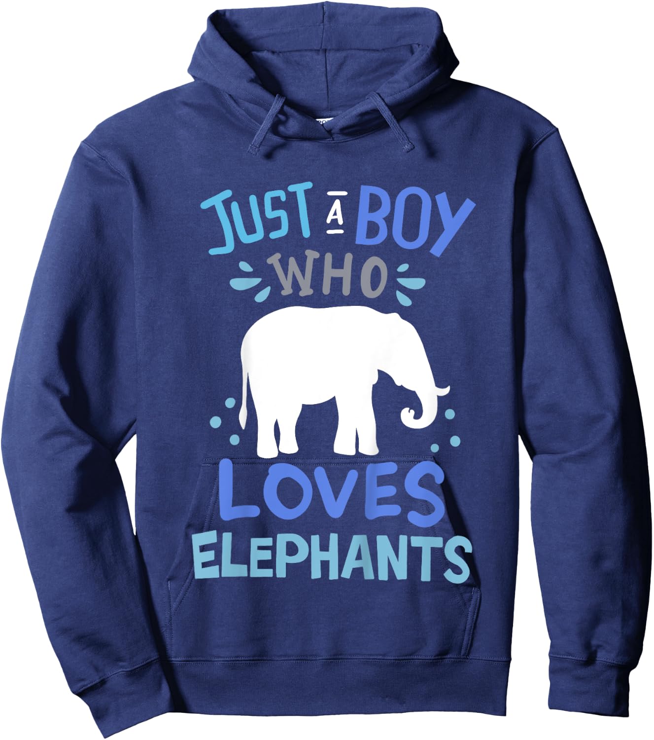 Kids Elephant Just A Boy Who Loves Elephants Gift Hoodie - Hoodie | Navy
