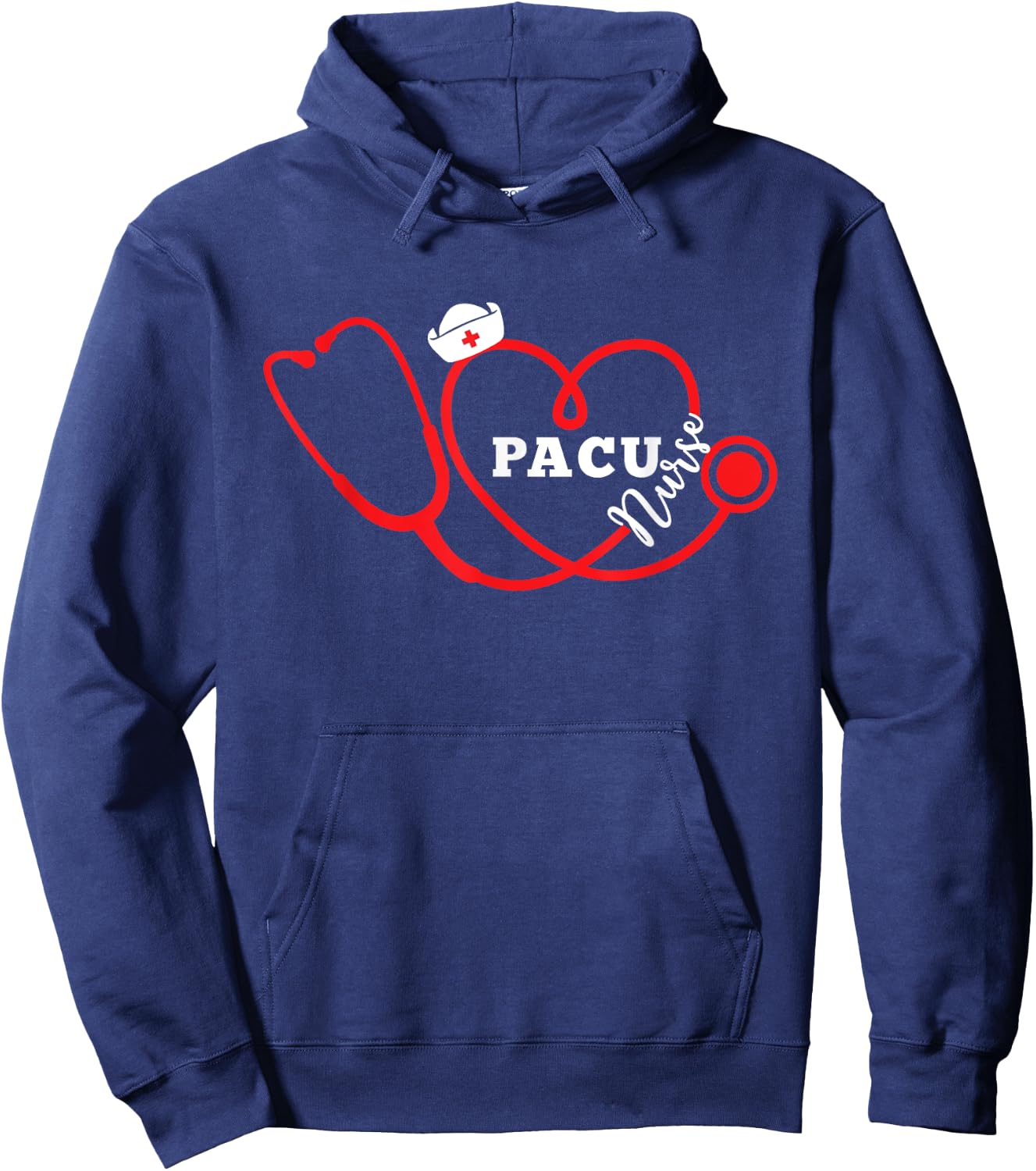 Valentine Heart PACU Nurse T shirt, Women's Day Gift Hoodie - Hoodie | Navy