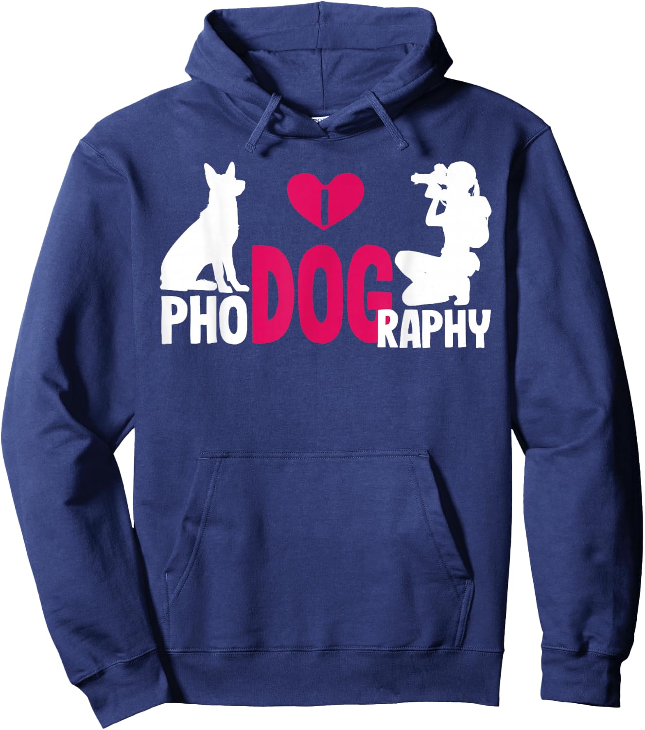 I Phodography Dog Photography Photographer Camera Photo Gift Hoodie - Hoodie | Navy