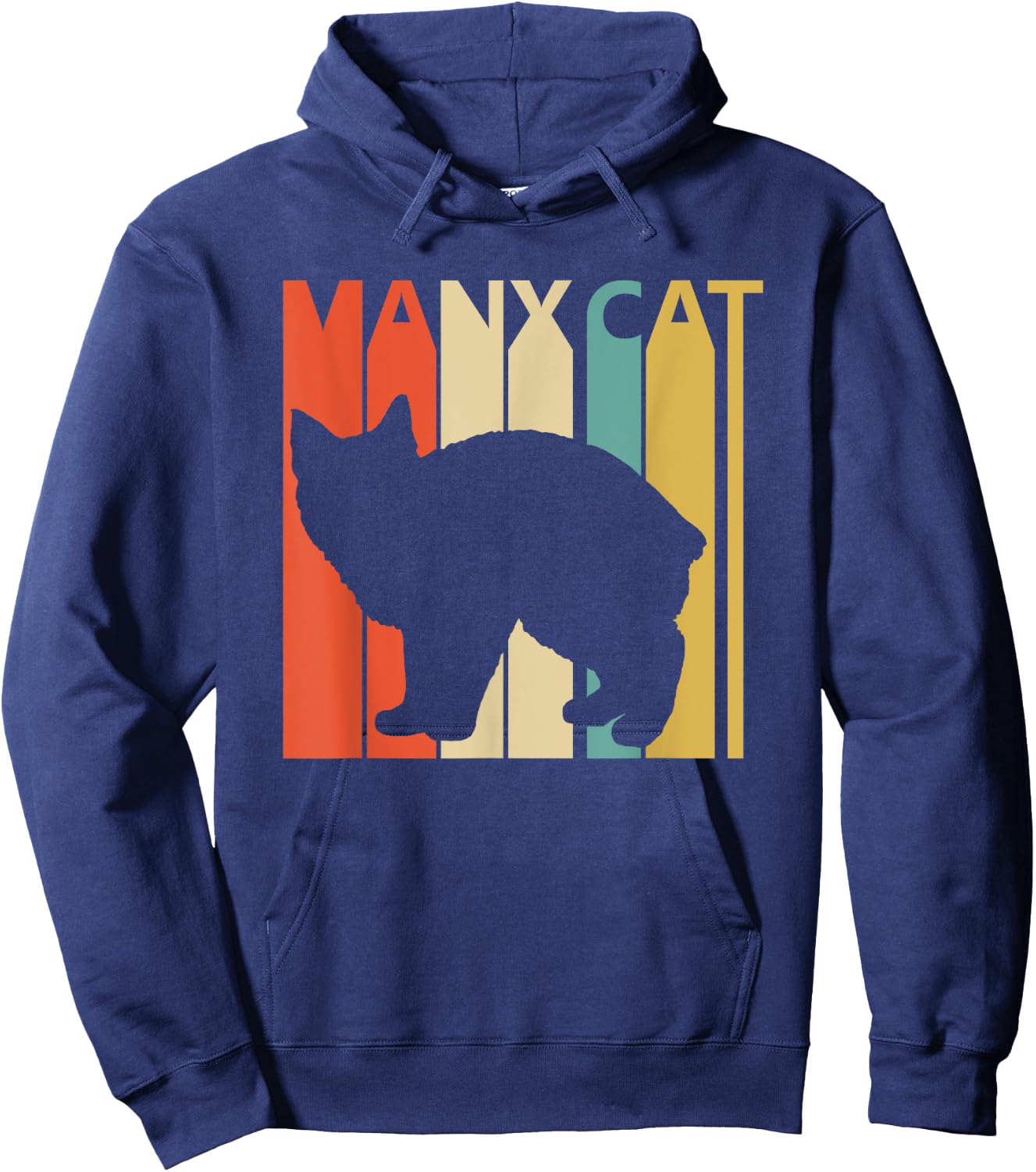 Vintage Manx Cat Cat Hoodie - Hoodie | Navy