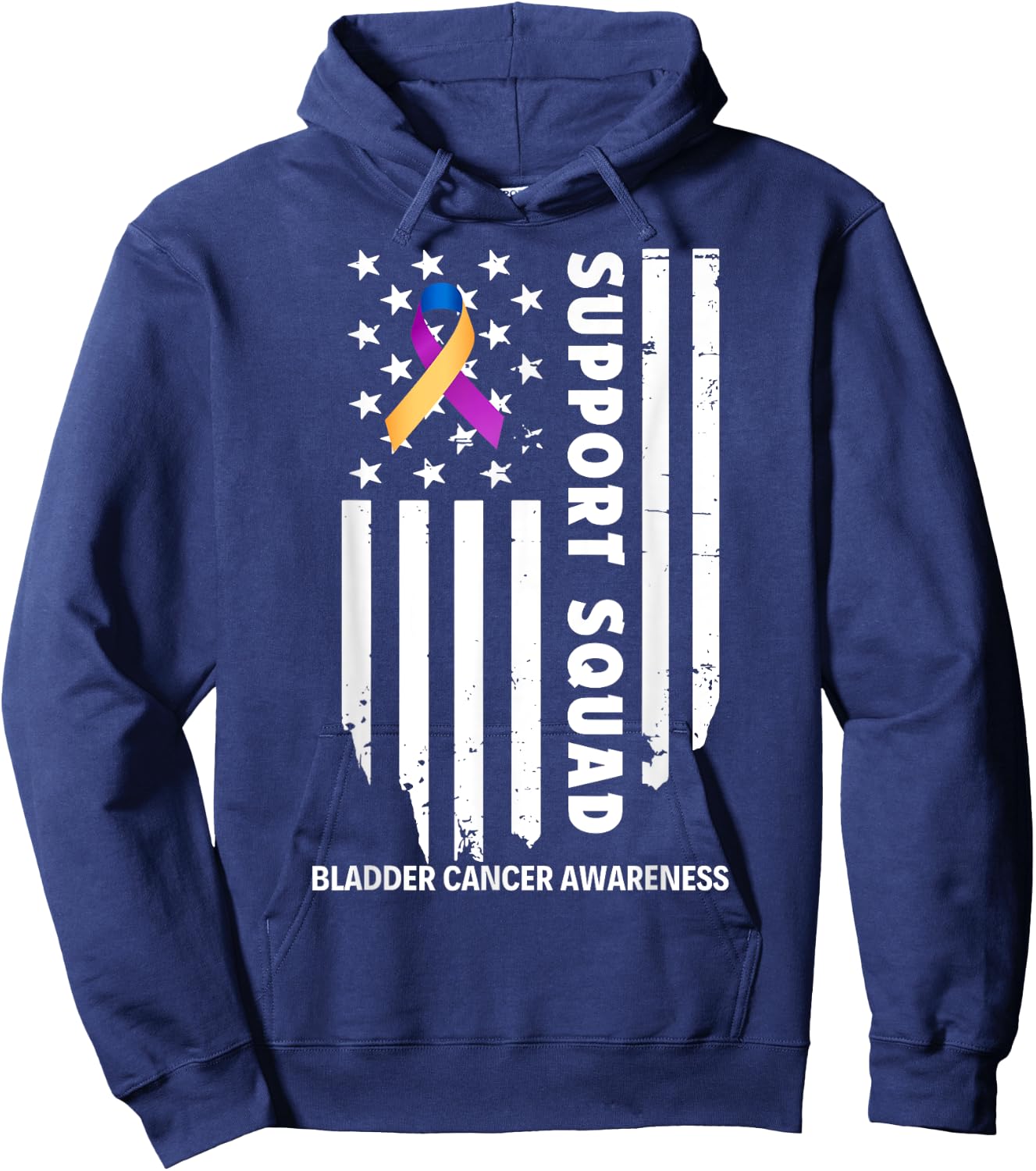 Bladder Cancer Awareness Support Team Squad For Man Woman Hoodie - Hoodie | Navy