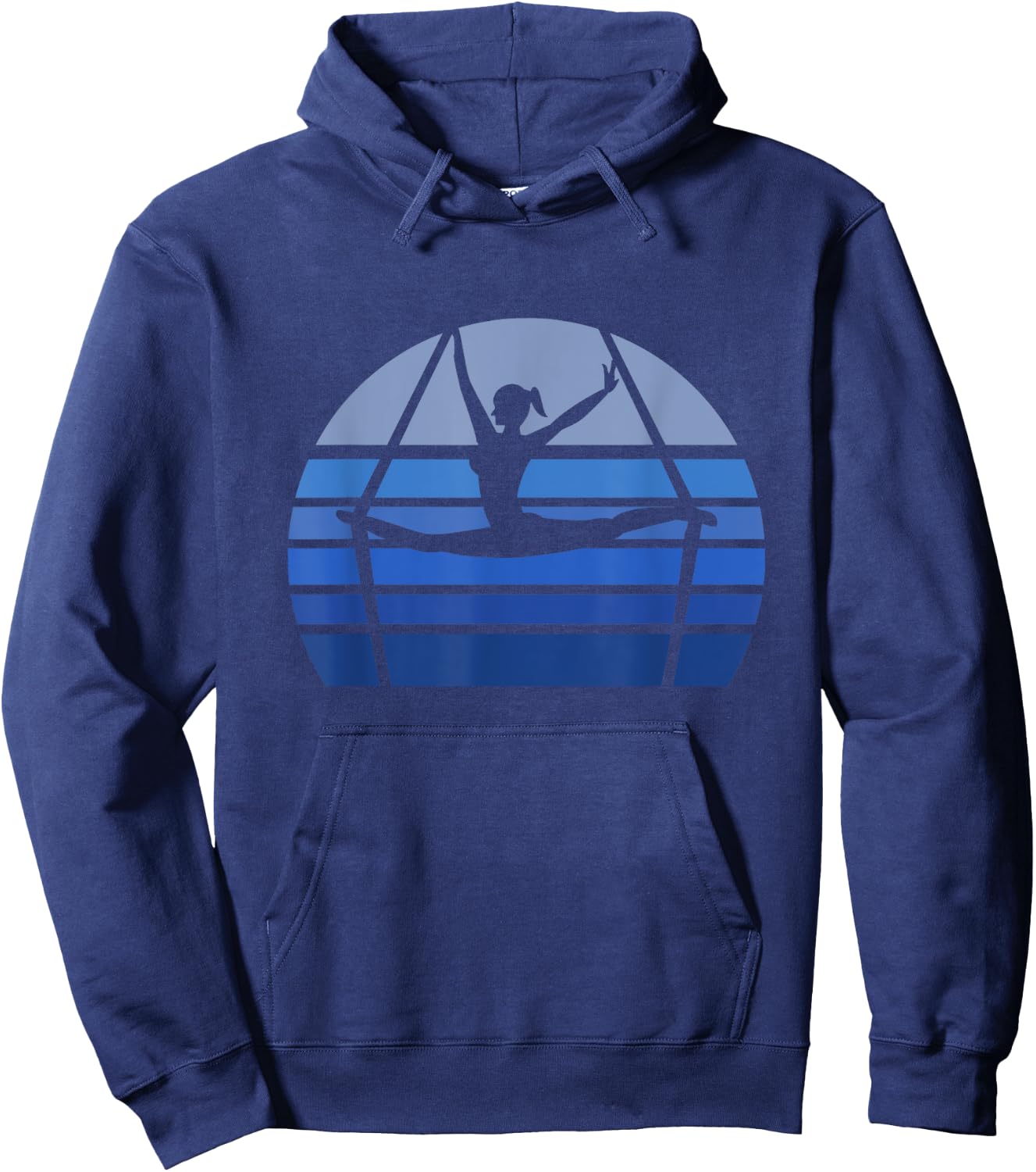 Retro Aerial Yoga Silhouette Lover Gift Aerialist Yogi Dance Hoodie - Hoodie | Navy