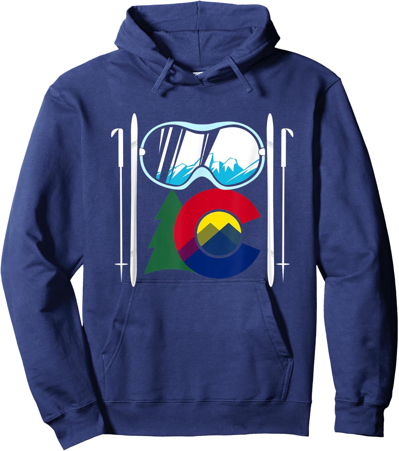 Funny XC Skiing Cross-Country Ski Gift Hoodie - Hoodie | Navy