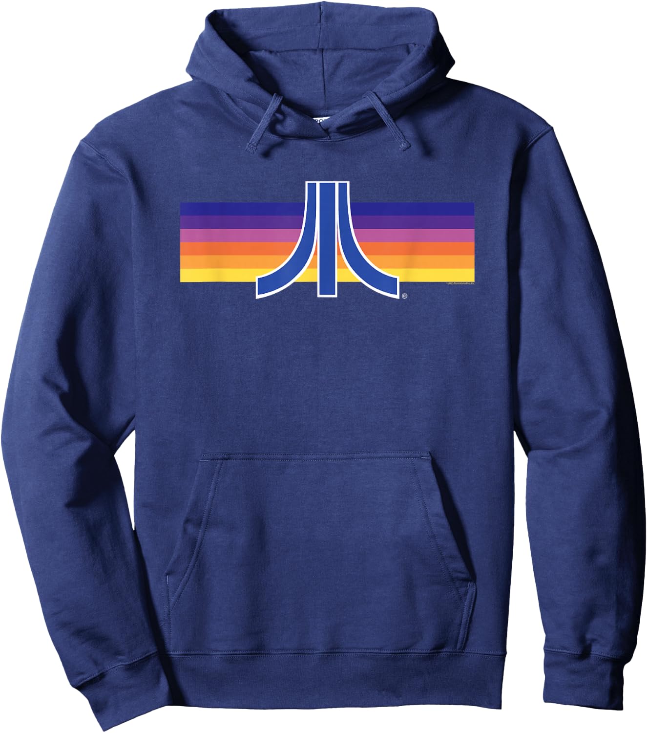 Atari Retro Sunset Vintage Gaming Logo Hoodie - Hoodie | Navy