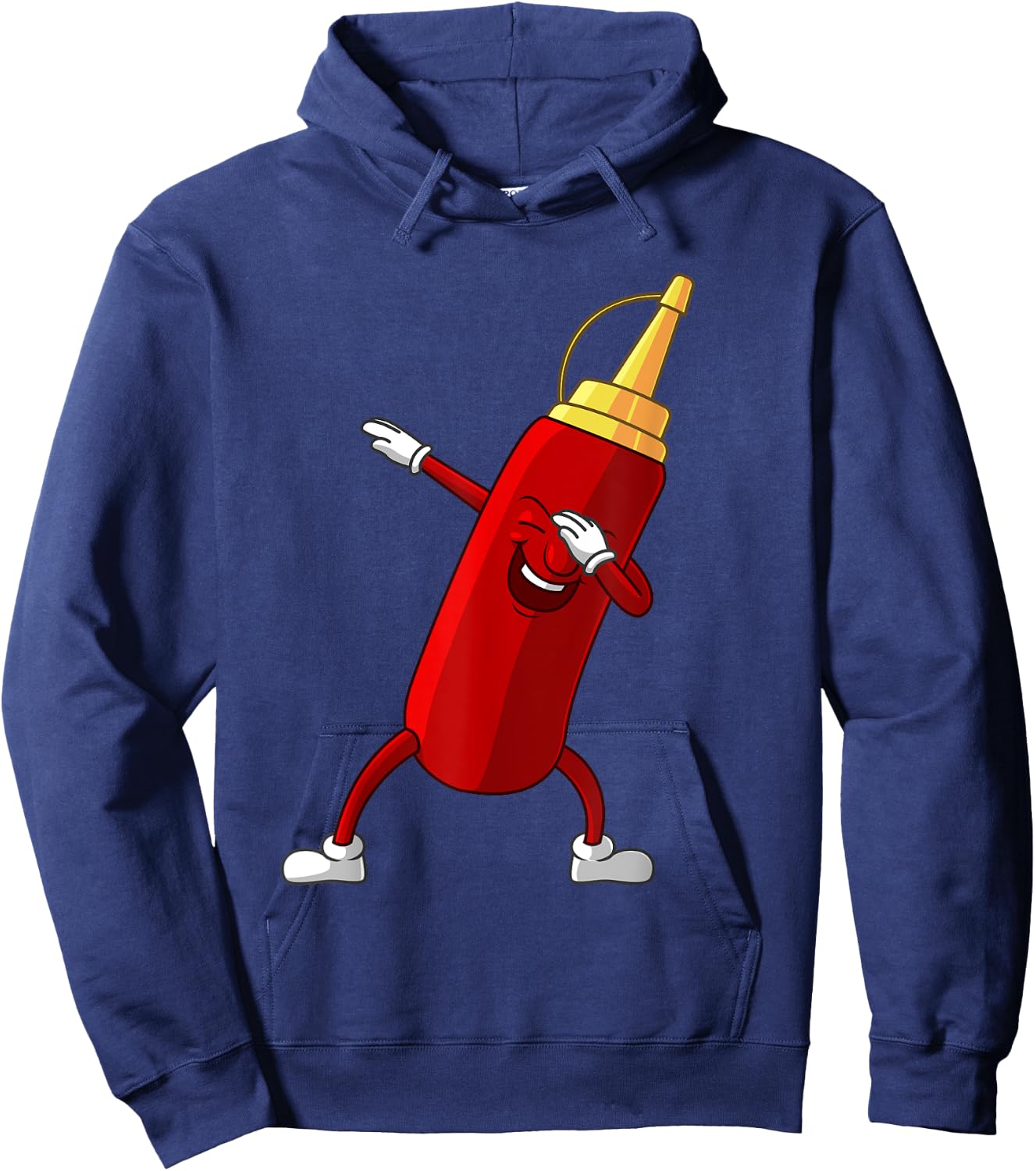 Funny Dabbing Ketchup Lover Gift Kids Boy Cute Condiment Hoodie - Hoodie | Navy