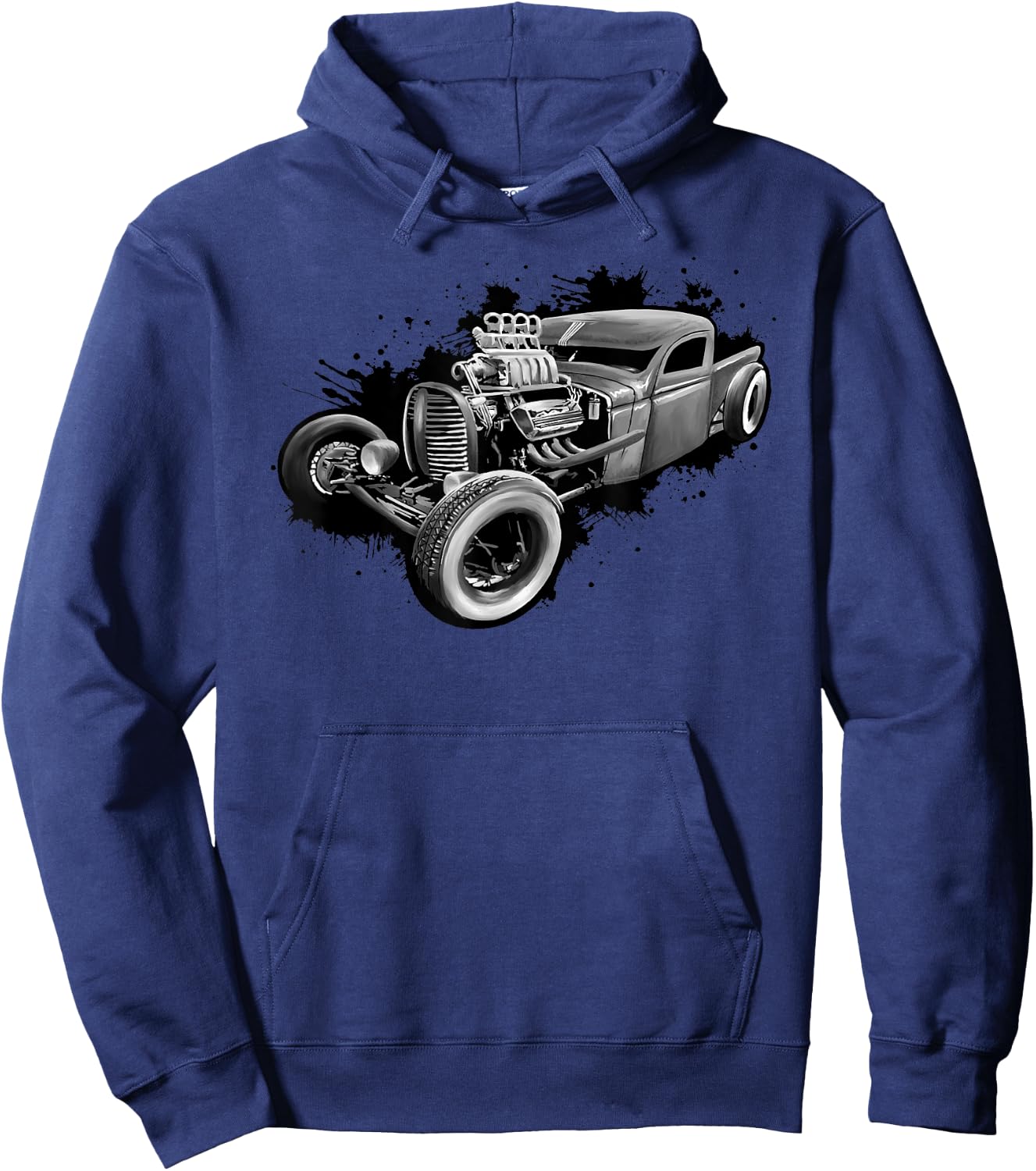 Rust Bucket Outline Funny Hot Retro Rod Diesel Cars Gift Men Hoodie - Hoodie | Navy