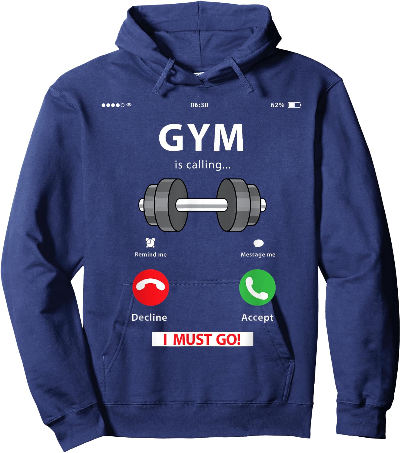 Funny Gym Lover Gift | Workout, Fitness, Weightlifting Humor Hoodie - Hoodie | Navy