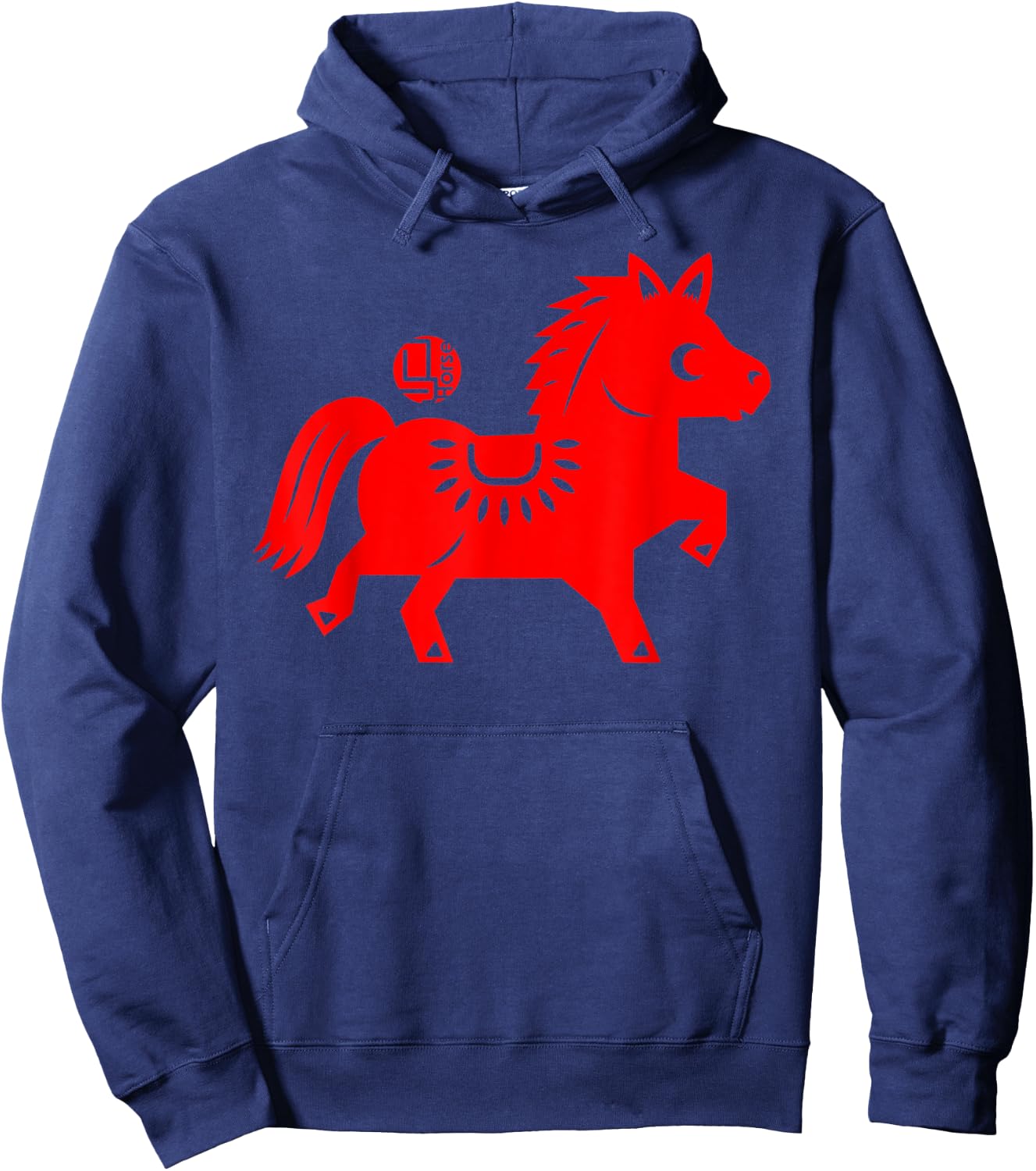 Year of The Horse Chinese Zodiac Lunar New Year Graphic Gift Hoodie - Hoodie | Navy