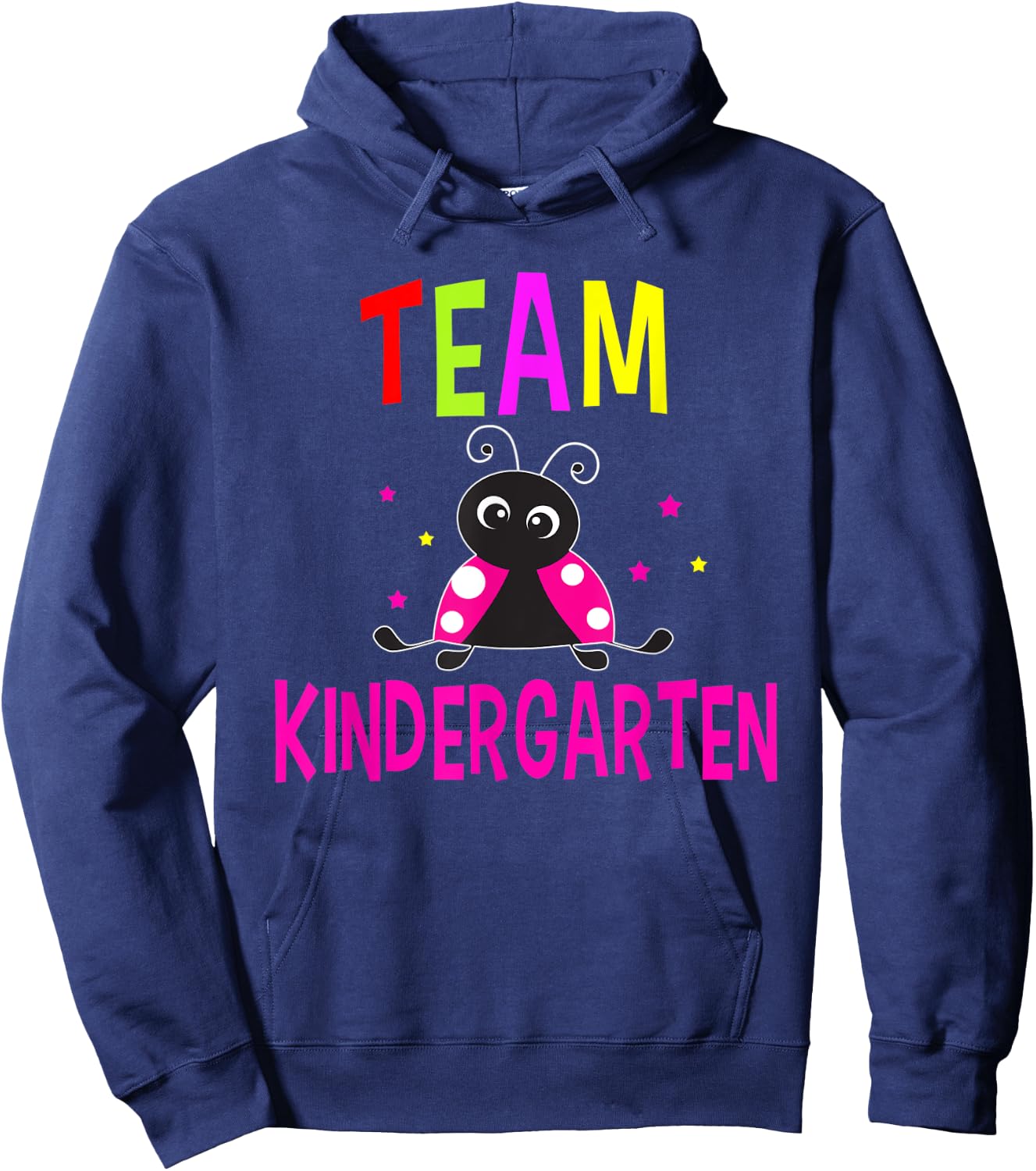 Team Kindergarten Pink Ladybug Back To School Funny Hoodie - Hoodie | Navy