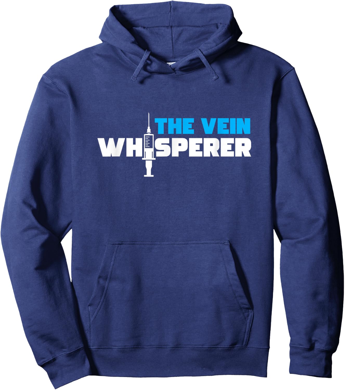 Veins Whisperer Syringe Phlebotomy Phlebologist Gift Hoodie - Hoodie | Navy