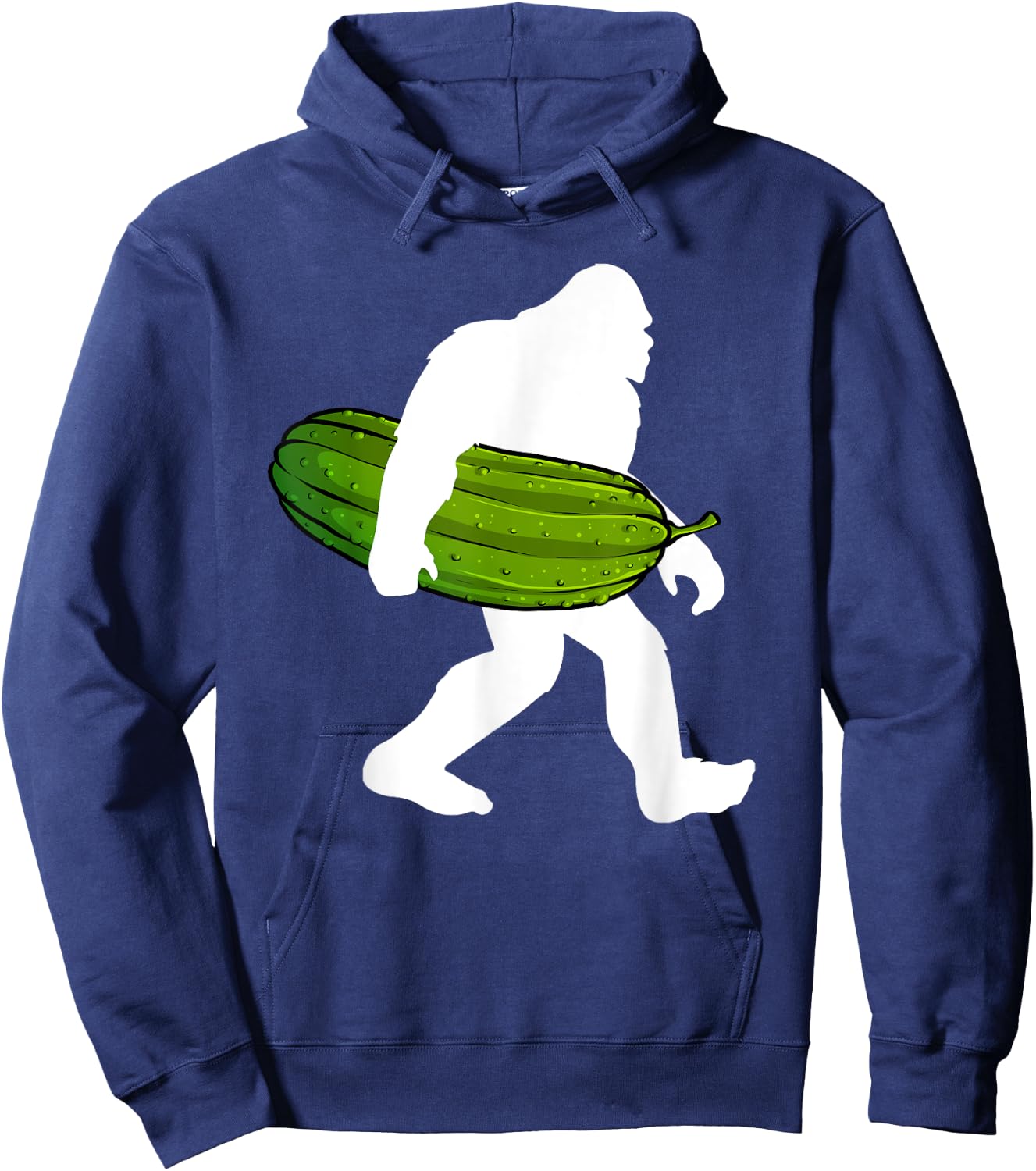 Pickle Art Women Kids Bigfoot Cucumber Pickle Lover Hoodie - Hoodie | Navy