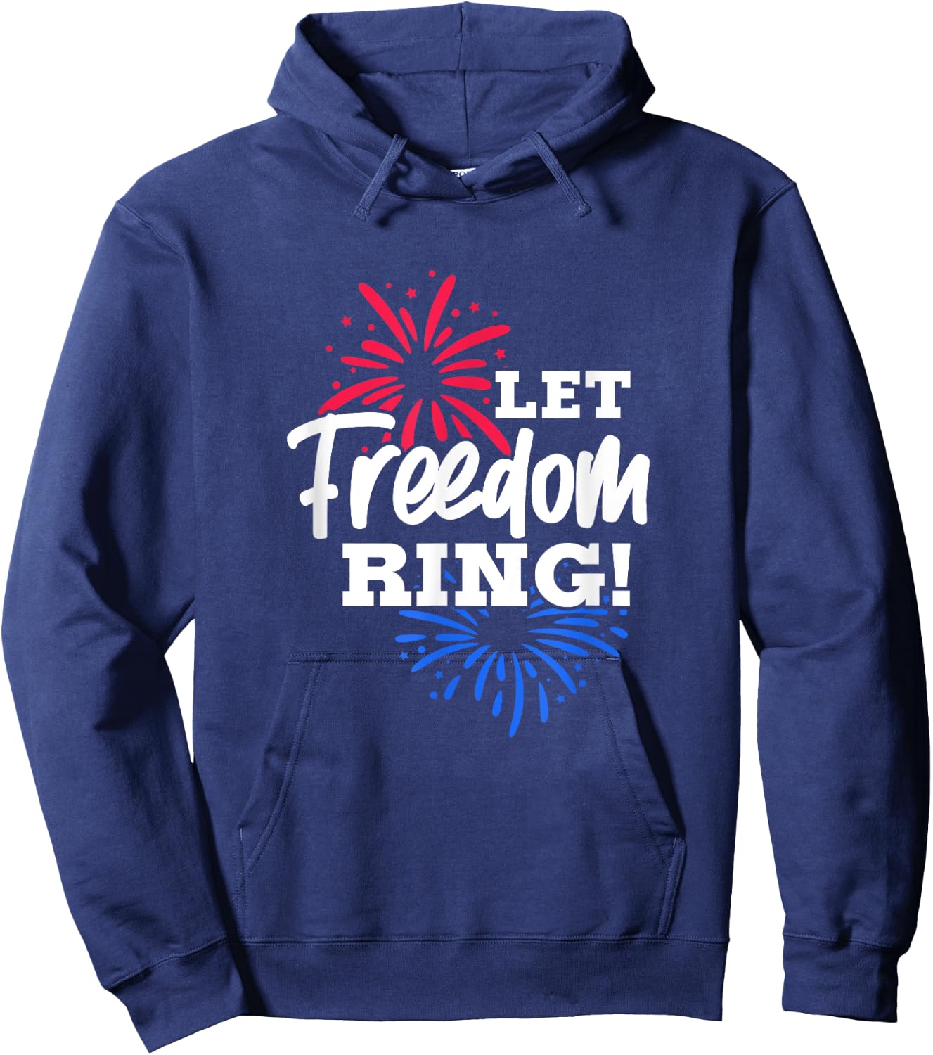 Let Freedom Ring 4th of July USA United States Fireworks Hoodie - Hoodie | Navy