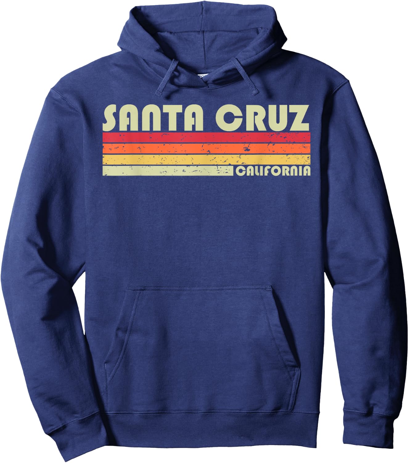 SANTA CRUZ CA CALIFORNIA Funny City Home Roots Gift Retro Hoodie - Hoodie | Navy