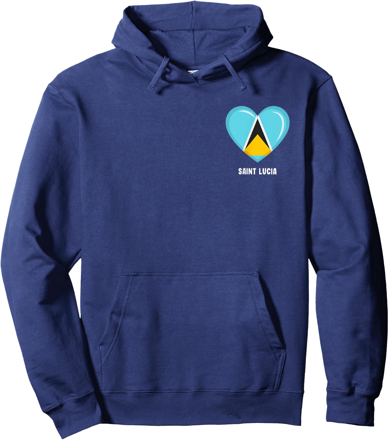 Saint Lucia Flag Shirt | Saint Lucian Hoodie - Hoodie | Navy