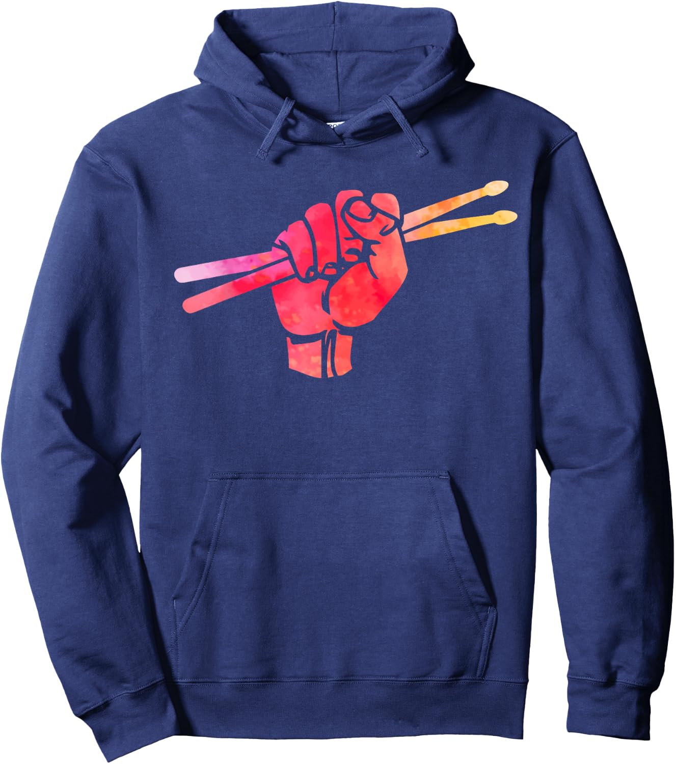 Joyouse Urban Style Black Drumsticks Gift Fist Drum Hoodie - Hoodie | Navy