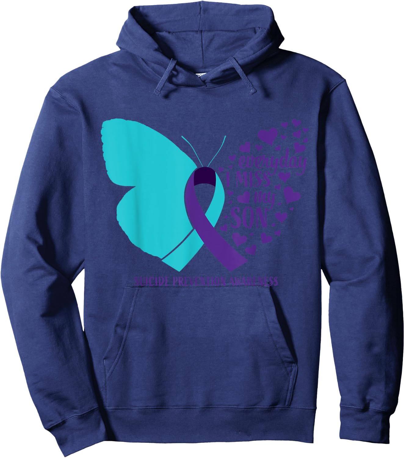 Suicide Awareness Son Gifts Loving Memory Suicide Prevention Hoodie - Hoodie | Navy