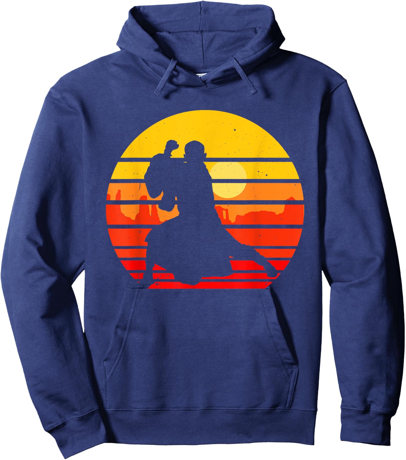Vintage Shaolin Monk Wu-Yi Kung Fu Retro Martial Arts Hoodie - Hoodie | Navy