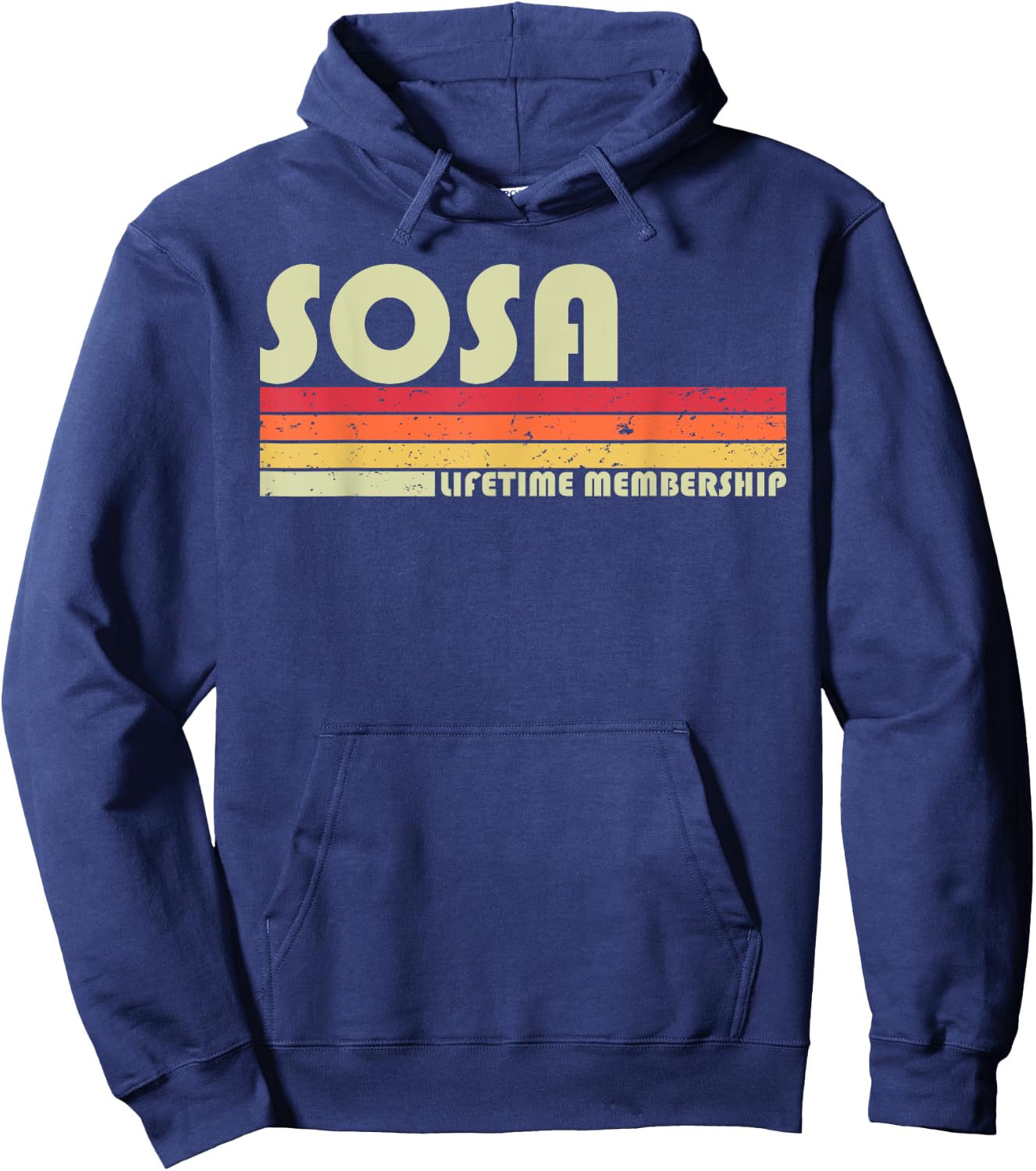 SOSA Surname Funny Retro Vintage 80s 90s Birthday Reunion Hoodie - Hoodie | Navy
