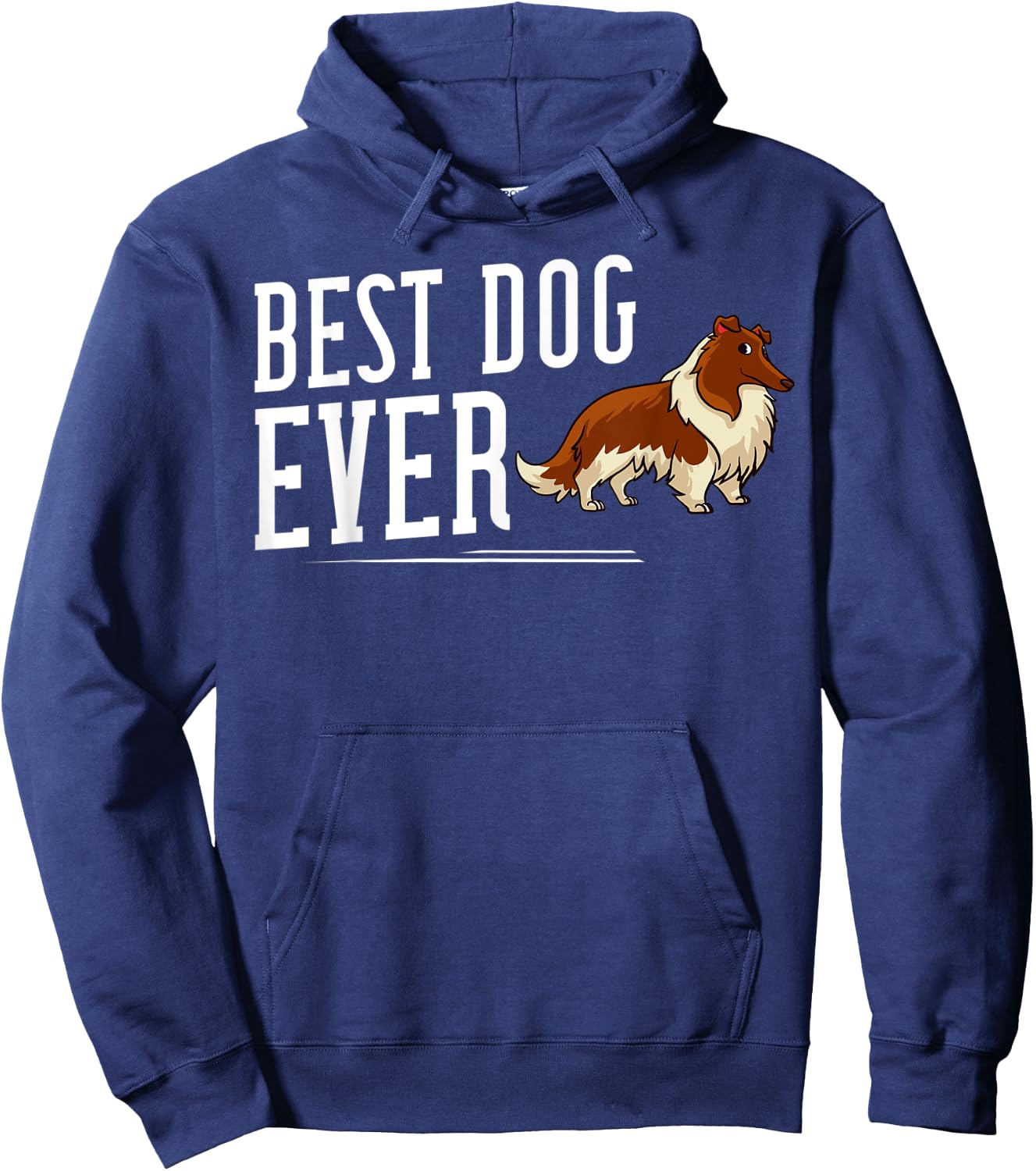 Rough Collie Dog Puppies Owner Lover Men Women Kids Hoodie - Hoodie | Navy
