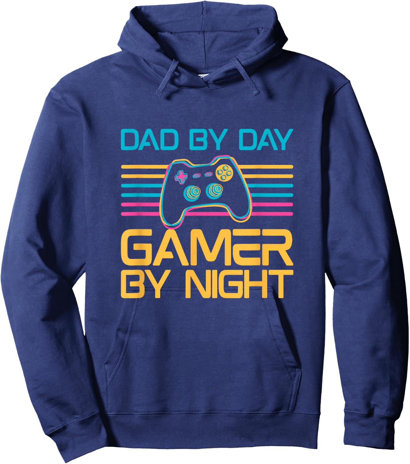 Dad By Day Gamer By Night Video Games Lover Gamer Dad Hoodie - Hoodie | Navy