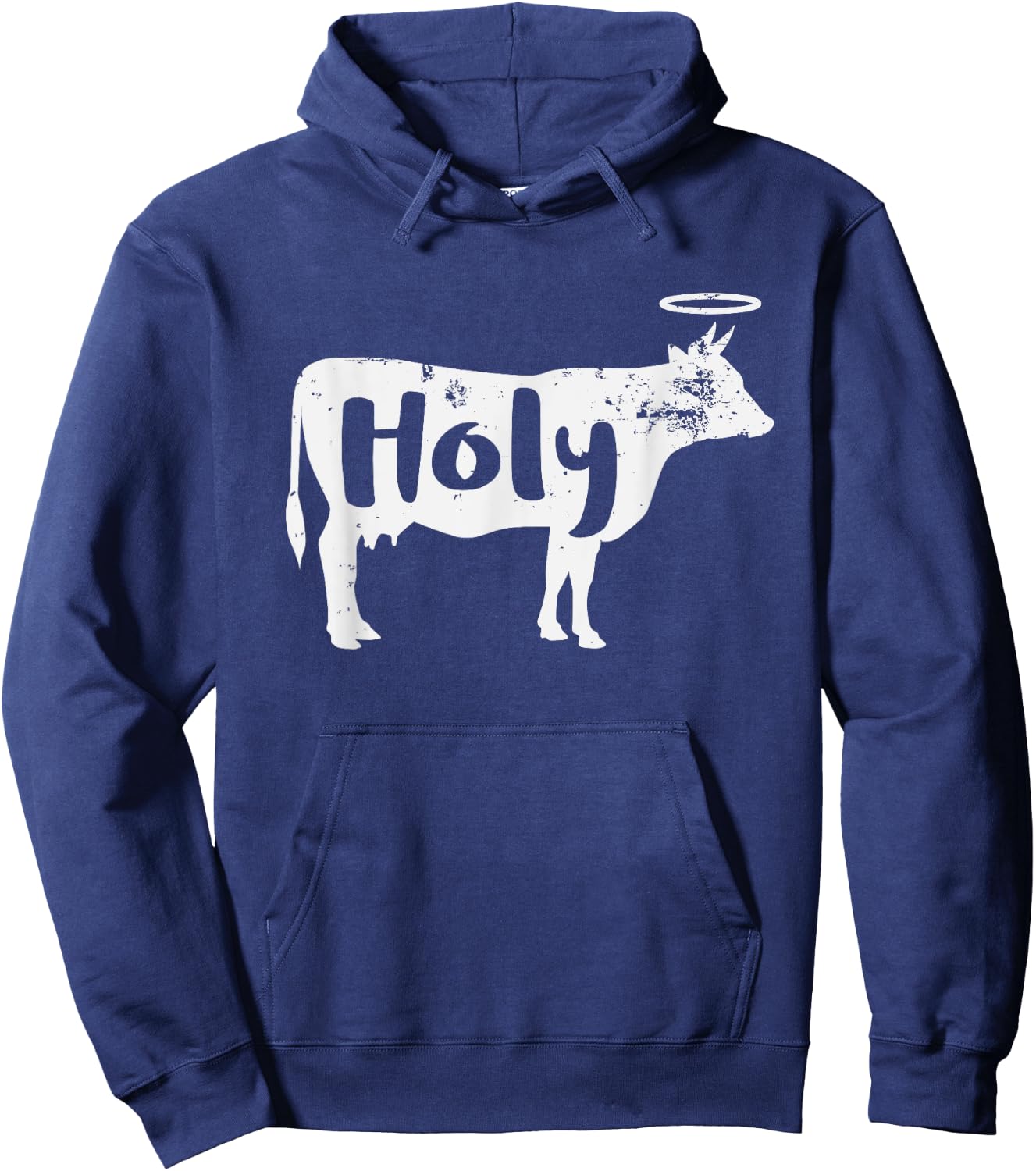 Holy Cow Funny Dairy Farmer Midwest Pride Hoodie - Hoodie | Navy