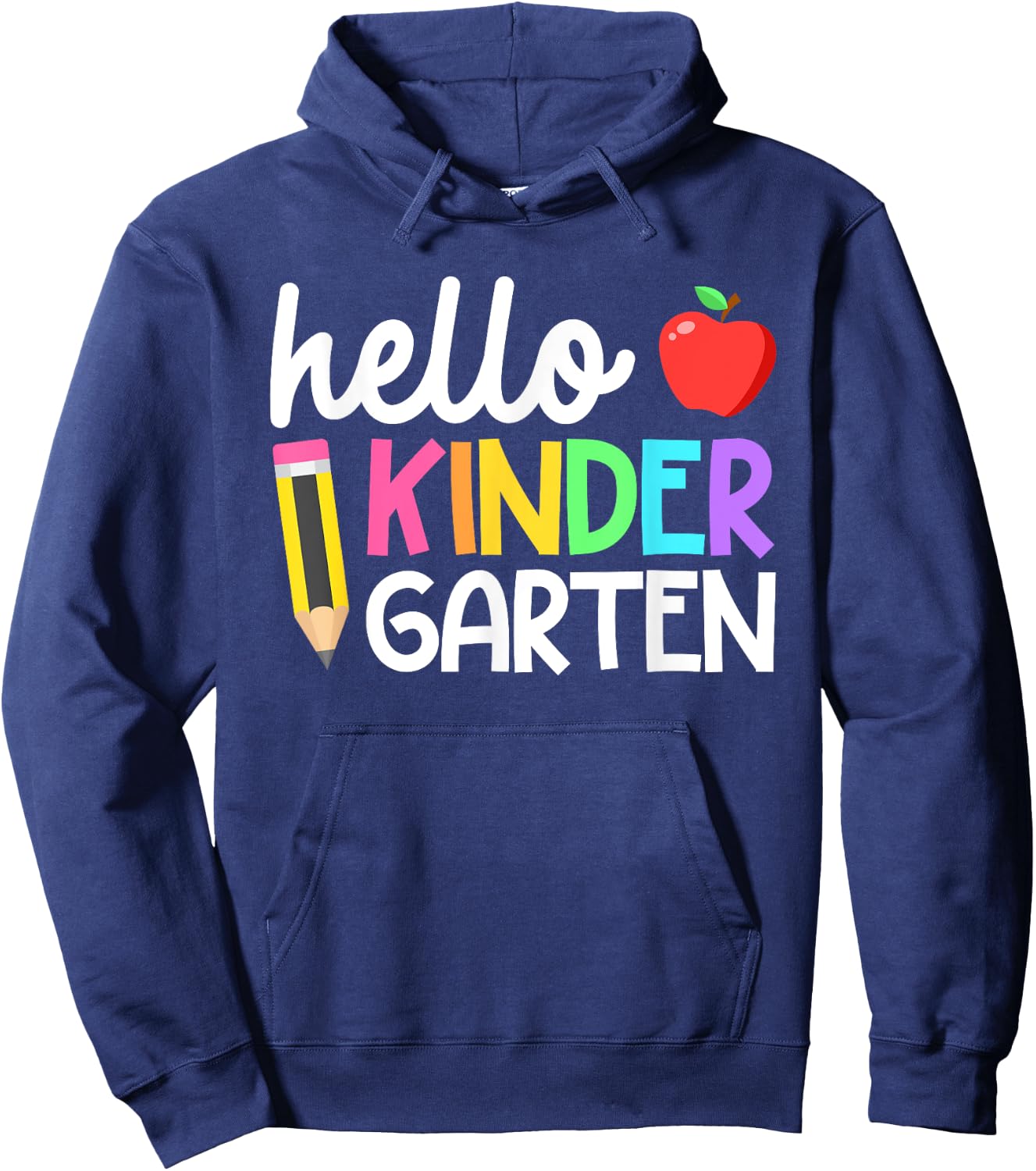 Hello Kindergarten Team Kinder Back to School Teacher Kids Hoodie - Hoodie | Navy