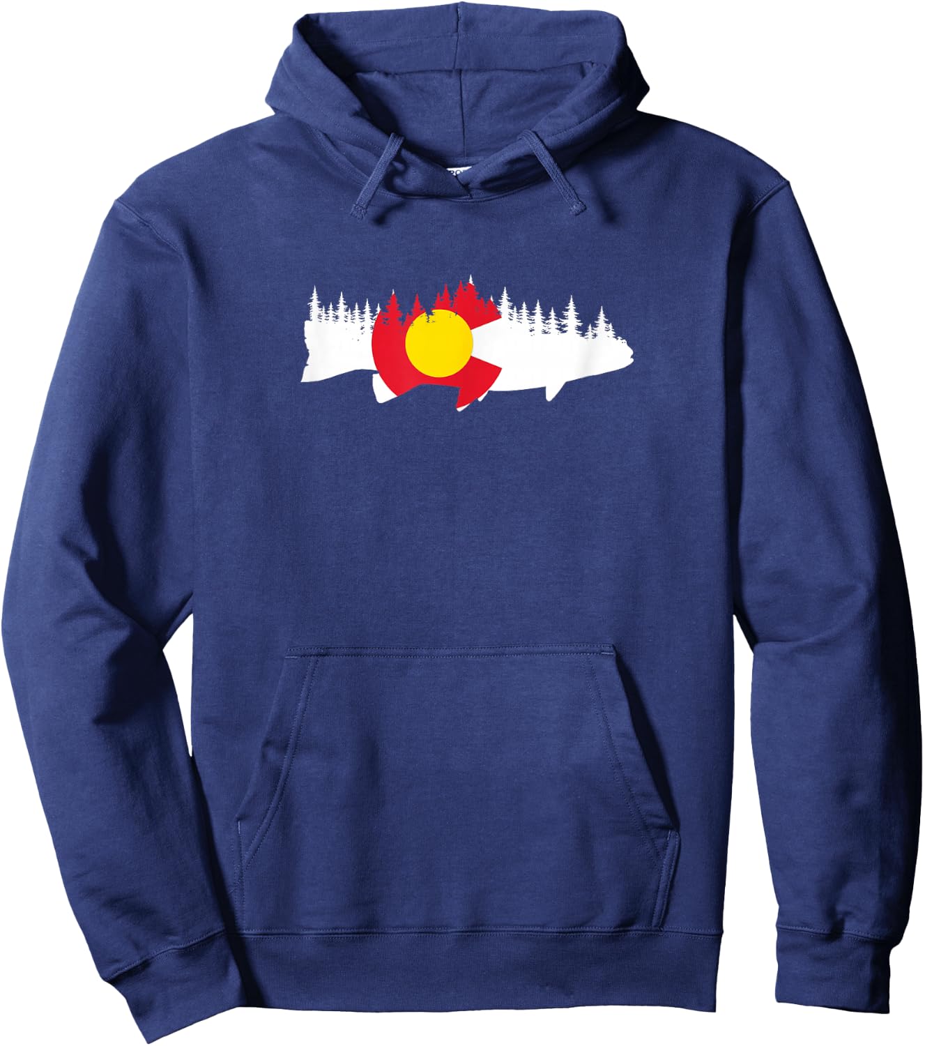 Colorado Fishing Graphic Design Hoodie - Hoodie | Navy