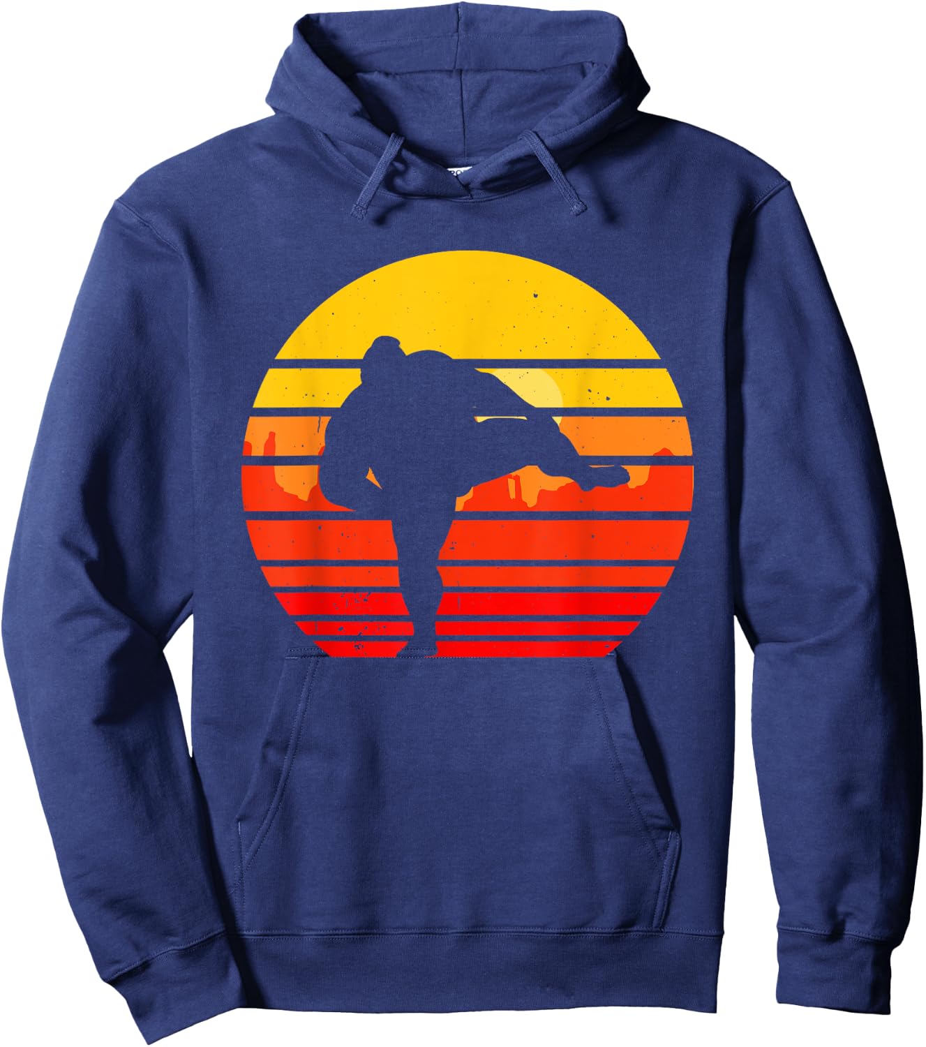 Vintage Sumo Wrestling Japan Japanese Retro Wrestler Hoodie - Hoodie | Navy