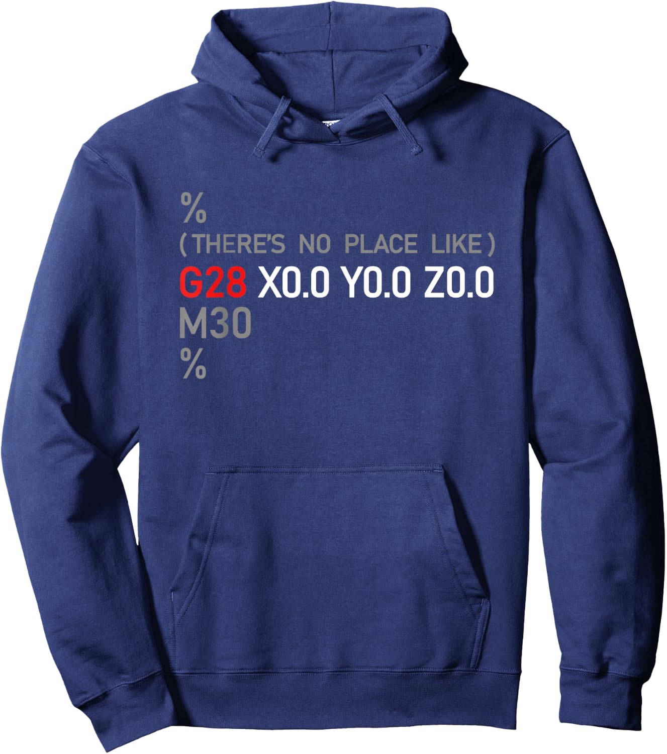 Funny CNC G28 X0 Y0 Z0 Machinery Machinist Gift Men Women Small Hoodie - Hoodie | Navy