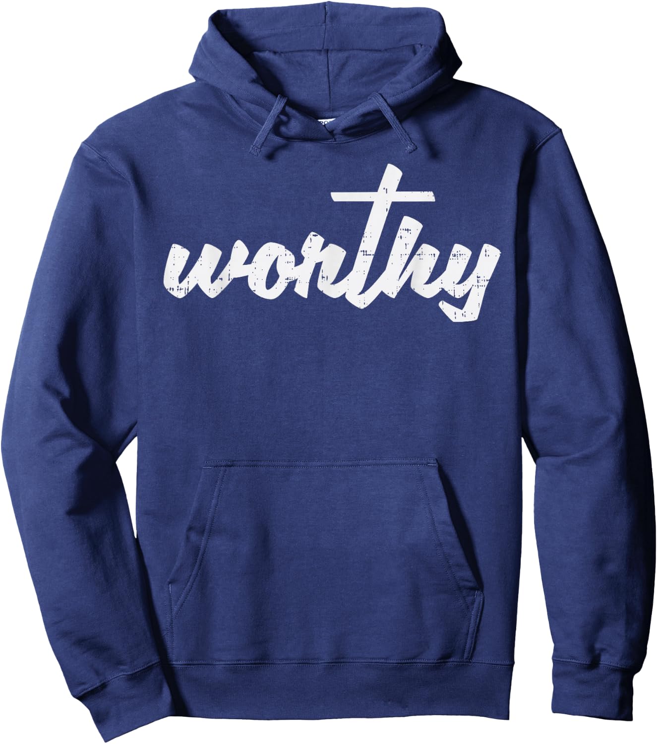 Worthy Cross God Jesus Faith Grace Religious Christian Gift Hoodie - Hoodie | Navy