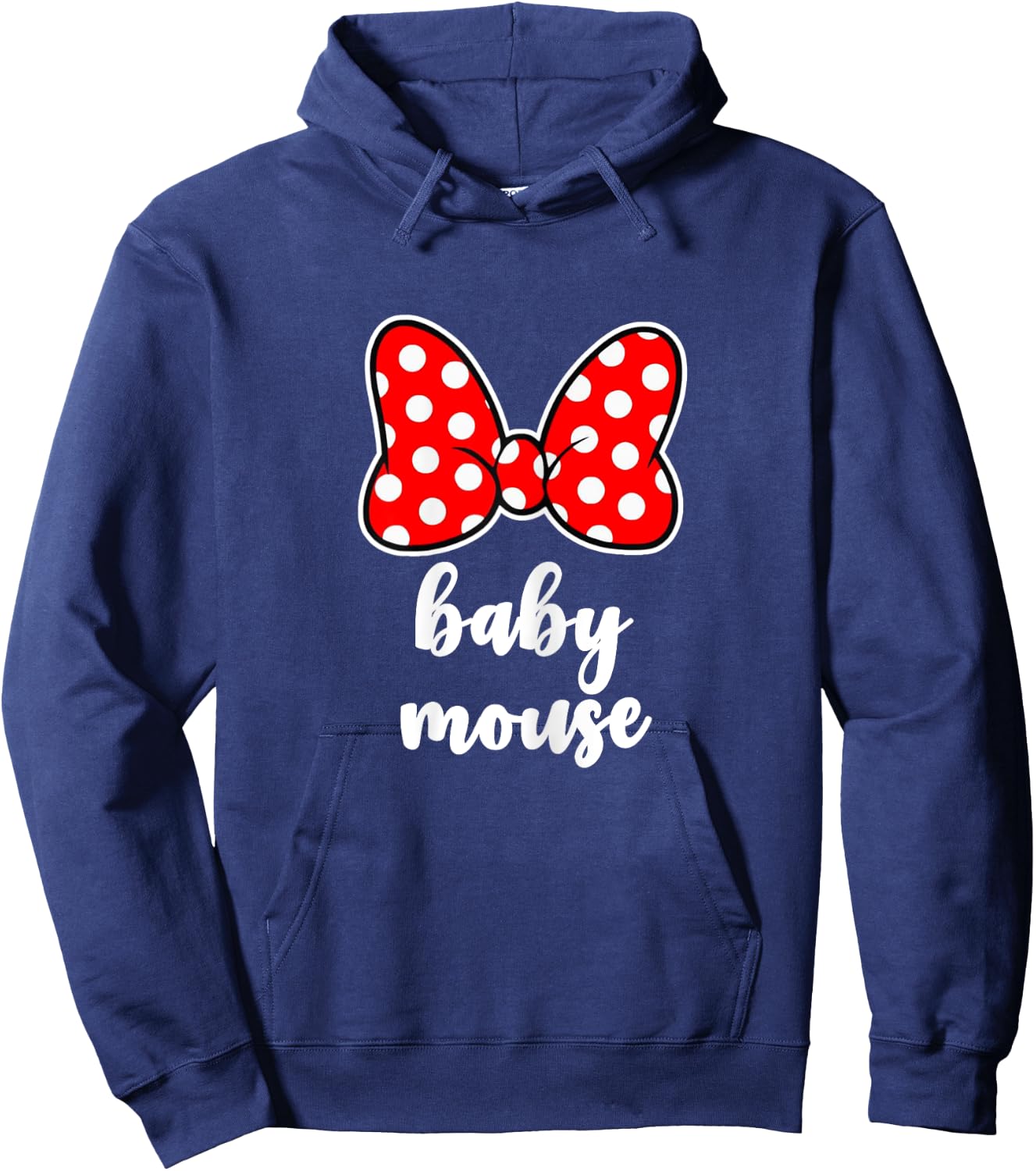 Kids Baby Mouse Bow Family Vacation - Youth, Toddler Hoodie - Hoodie | Navy