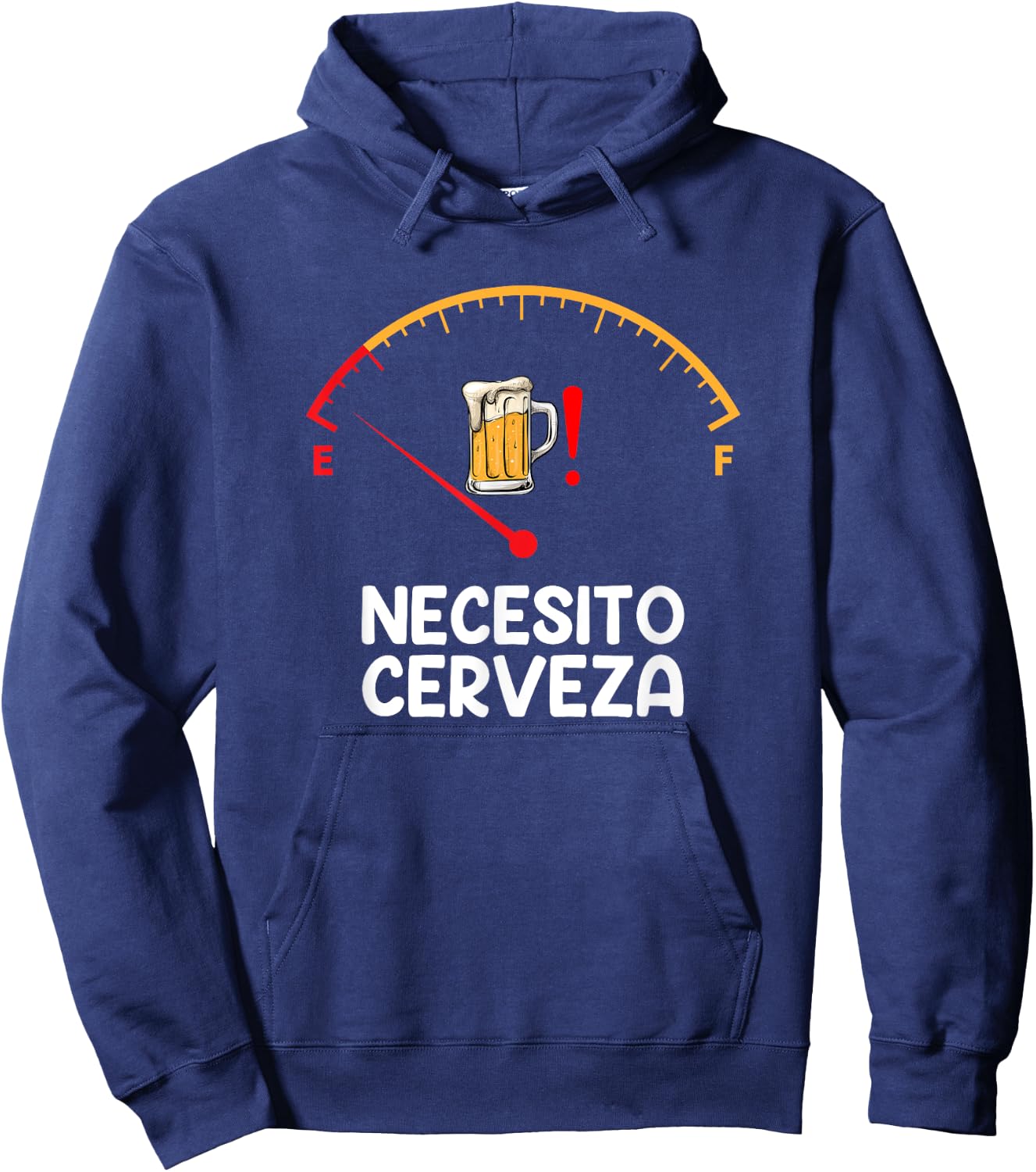 Necesito Cerveza, Funny Spanish quote i need beer Hoodie - Hoodie | Navy