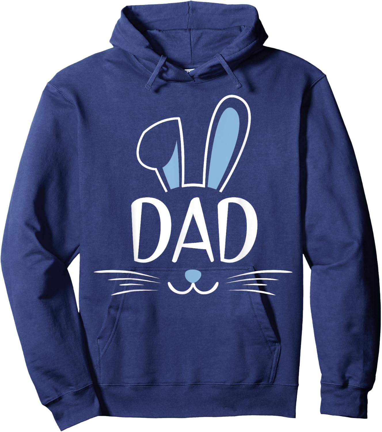 Dad Bunny Rabbit Face Family Group Easter Father's Day Hoodie - Hoodie | Navy
