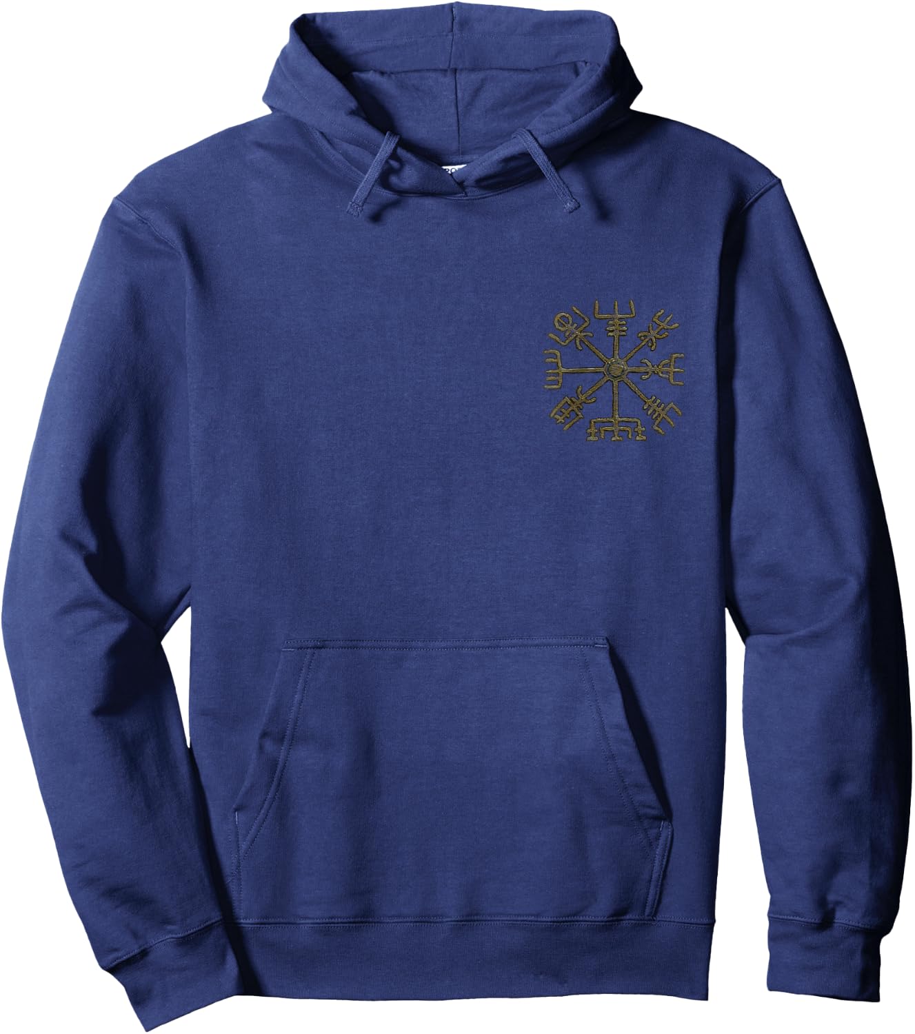 Vegvisir, Viking, Rune Circle, Nordic, Symbol, Odin, Thor Hoodie - Hoodie | Navy