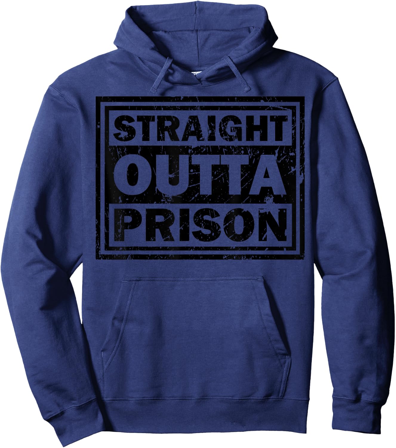 Funny Straight Outta Prison Gift Women Cool Prisoner Hoodie - Hoodie | Navy