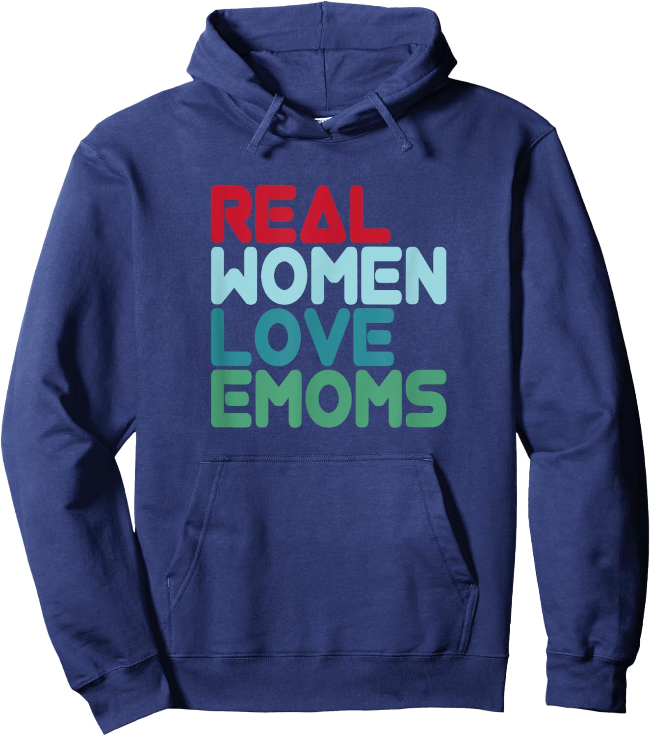 Real Women Love EMOMS Training Saying Burpees Hoodie - Hoodie | Navy