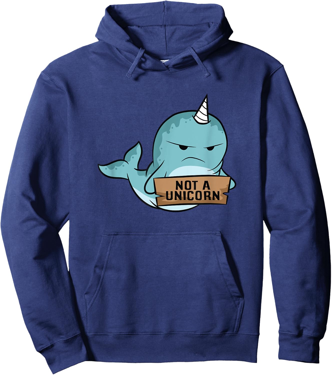 Narwhal Not A Unicorn Cute Narwhale Hoodie - Hoodie | Navy