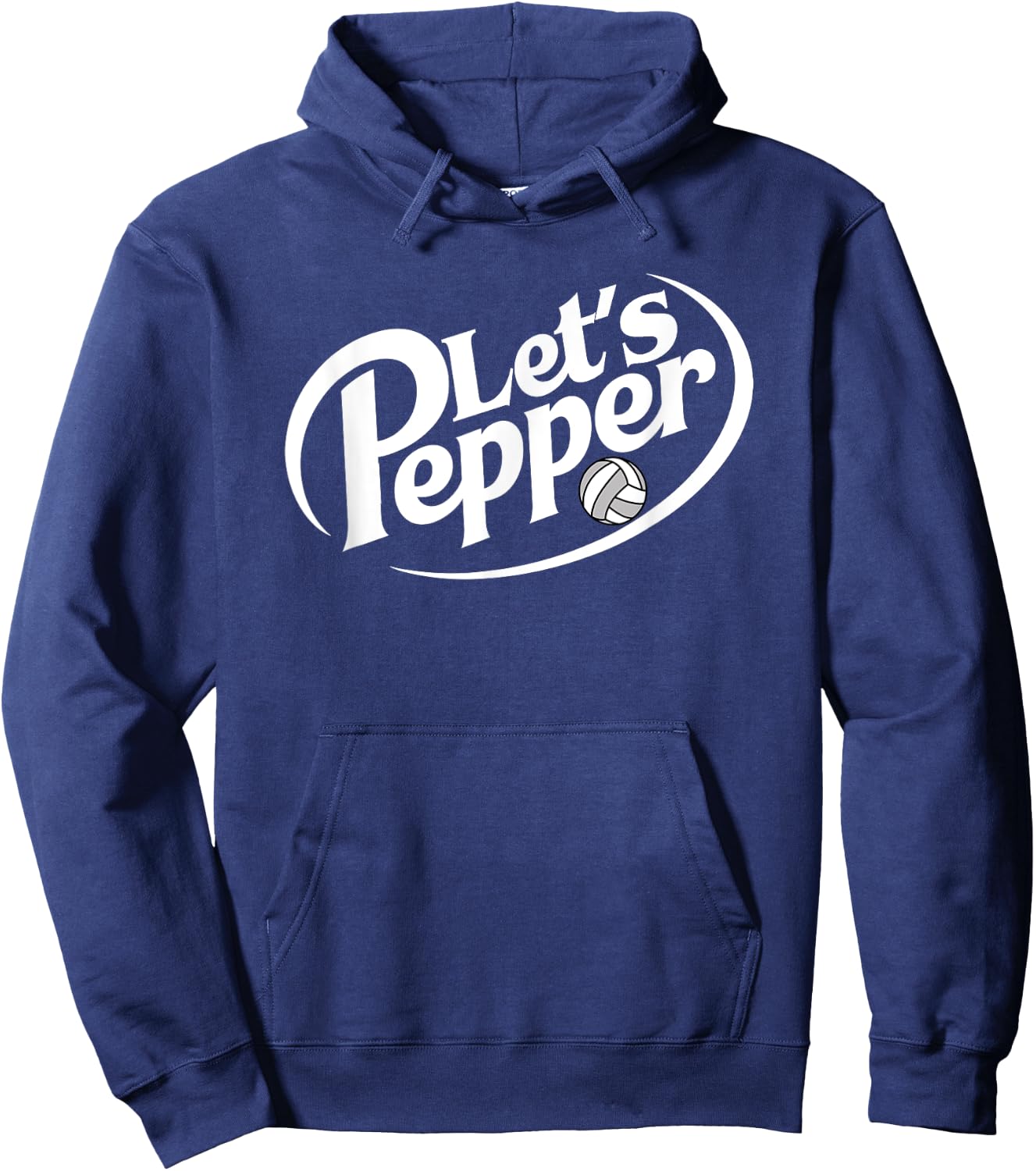 Volleyball Let's Pepper Practice Term Game Day Hoodie - Hoodie | Navy