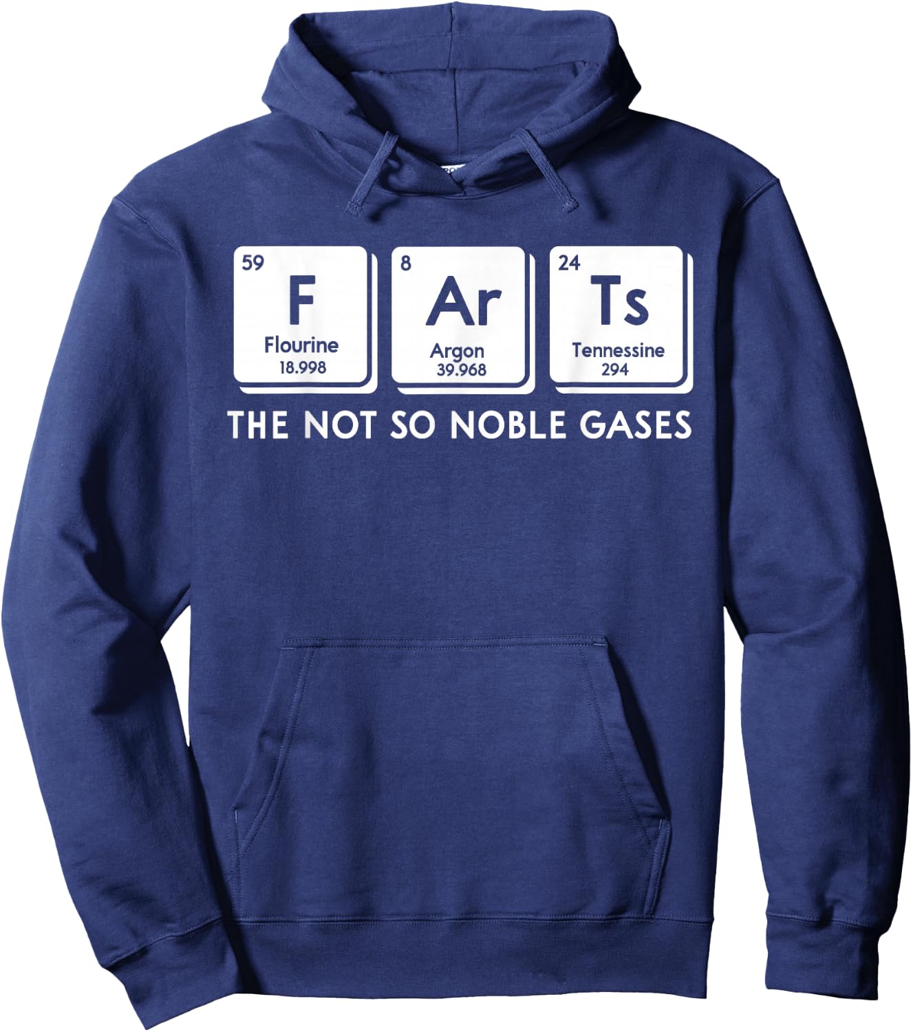 Farts The Not So Noble Gases Periodic Table Science Nerd Hoodie - Hoodie | Navy
