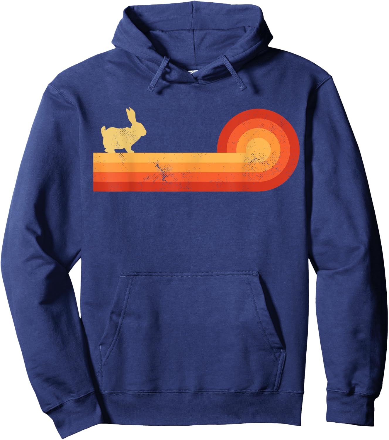 Bunny Retro Vintage Style 60s 70s Men Women Gifts Rabbit Hoodie - Hoodie | Navy