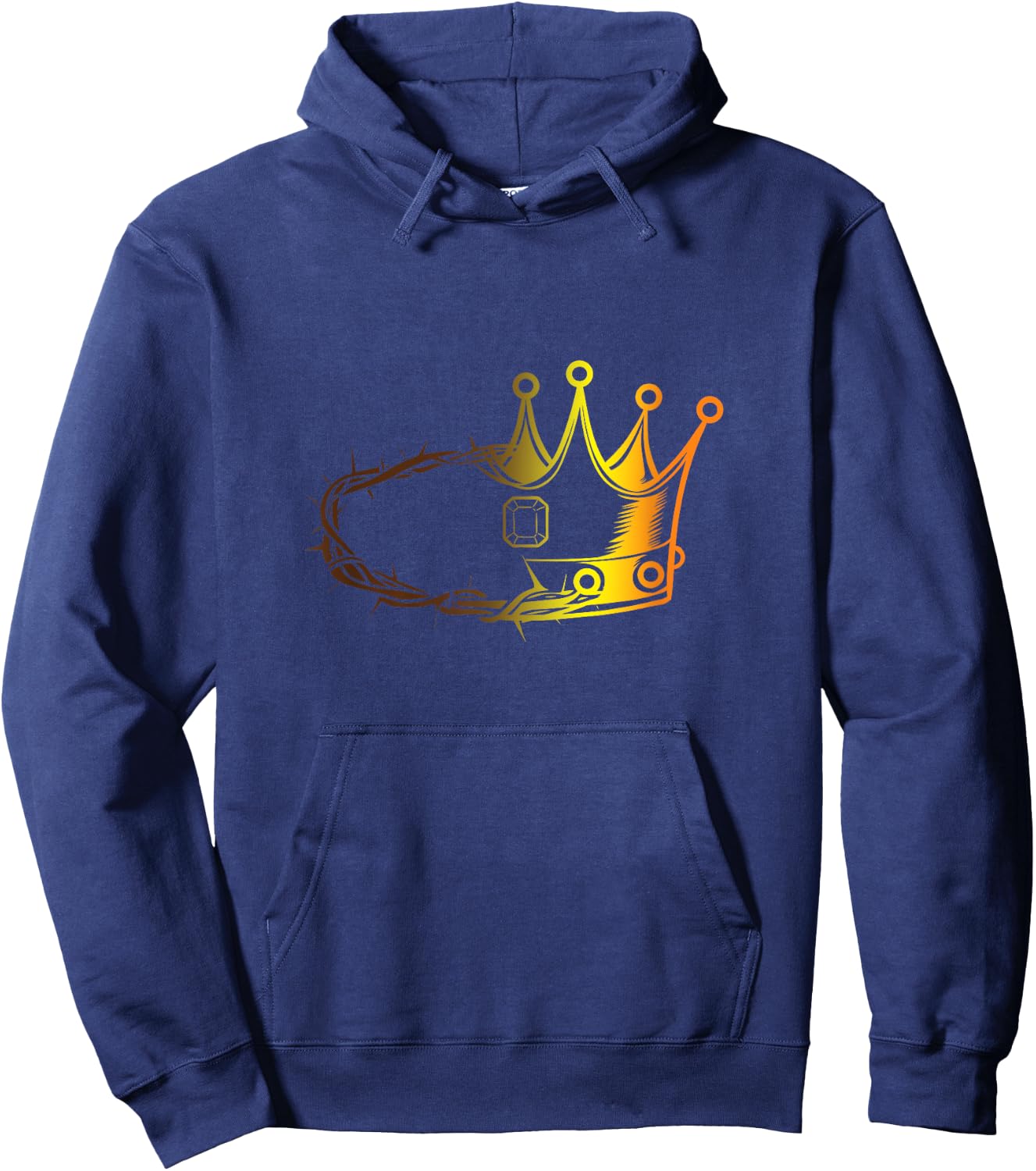 God Follower Catholic Christian Biblical Jesus Thorn Crown Hoodie - Hoodie | Navy