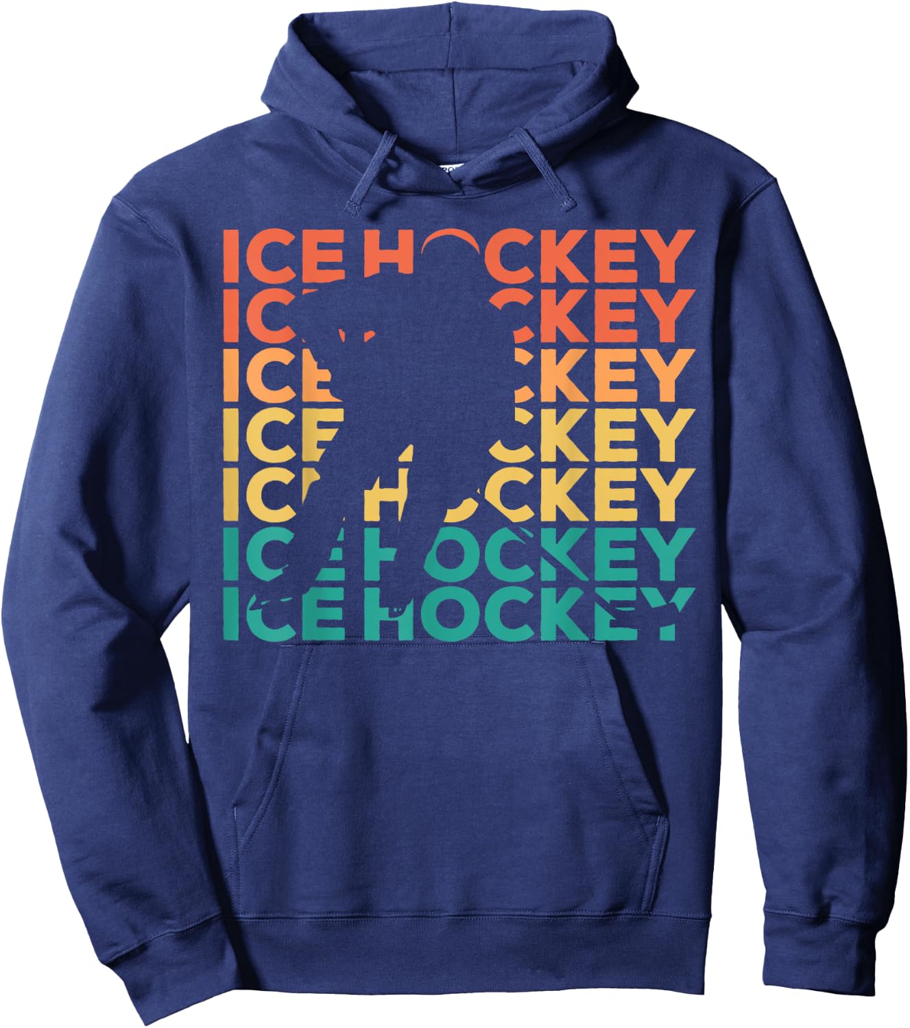 Retro Vintage Ice Hockey Gift Ice Hockey Players Hoodie - Hoodie | Navy