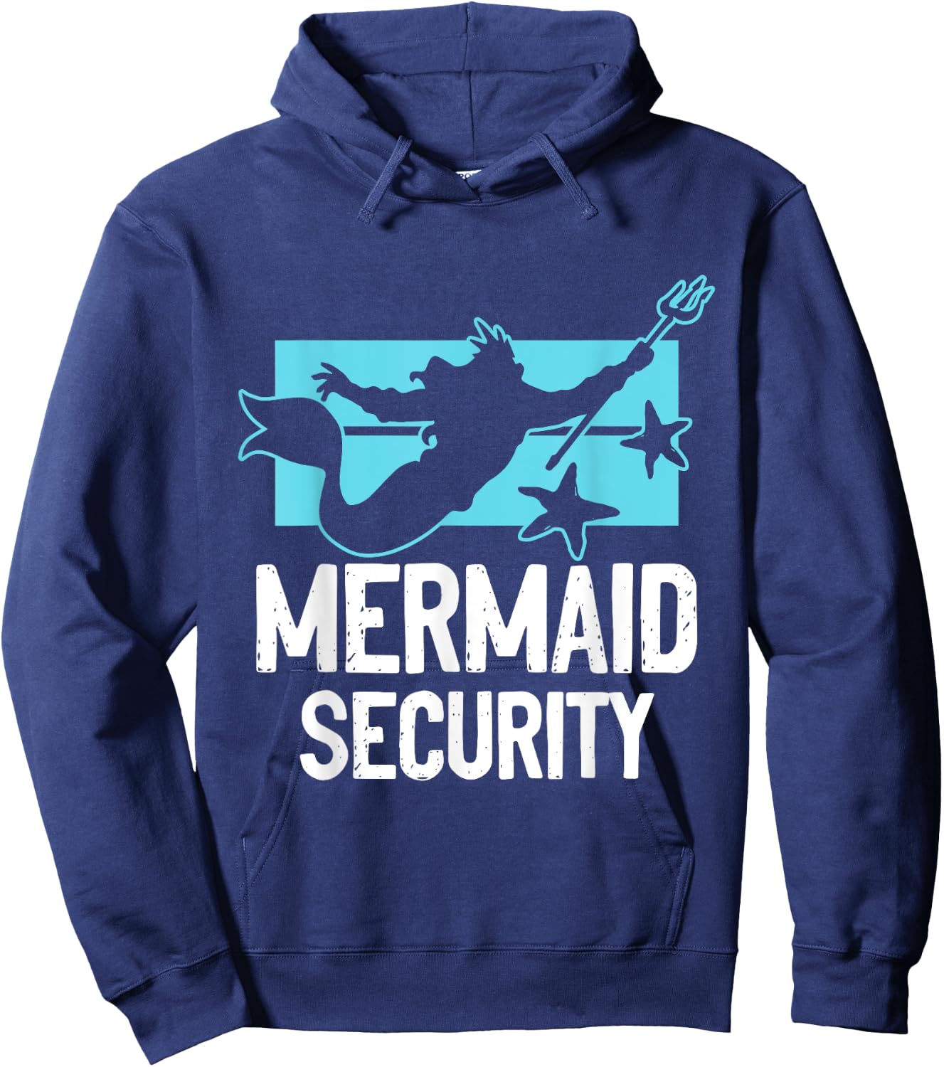 Mermaid Security - Merman Mermaid Party Swimming Sea Waves Hoodie - Hoodie | Navy