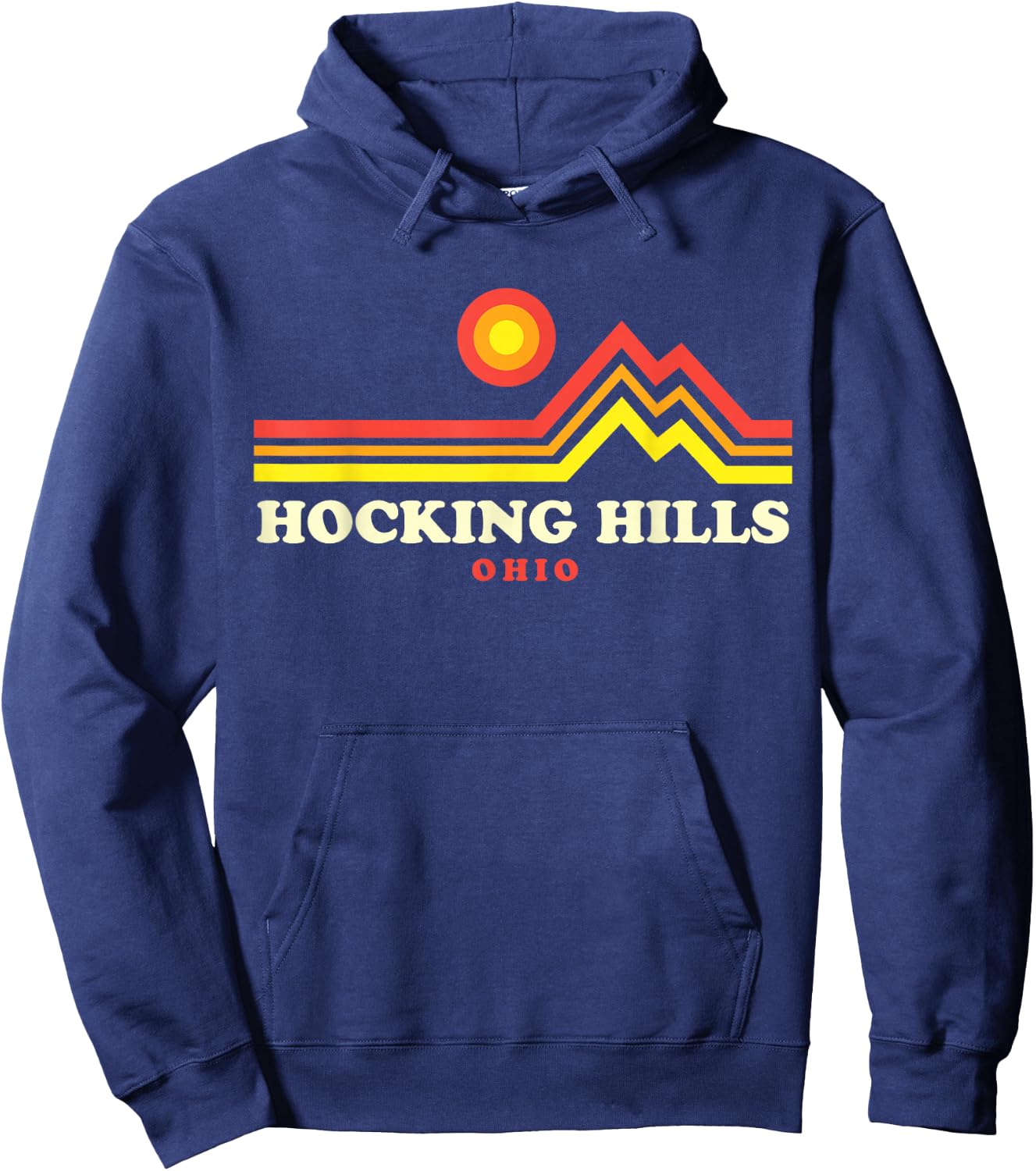 Hocking Hills Ohio Logan Ohio OH State Park Mountain Hoodie - Hoodie | Navy